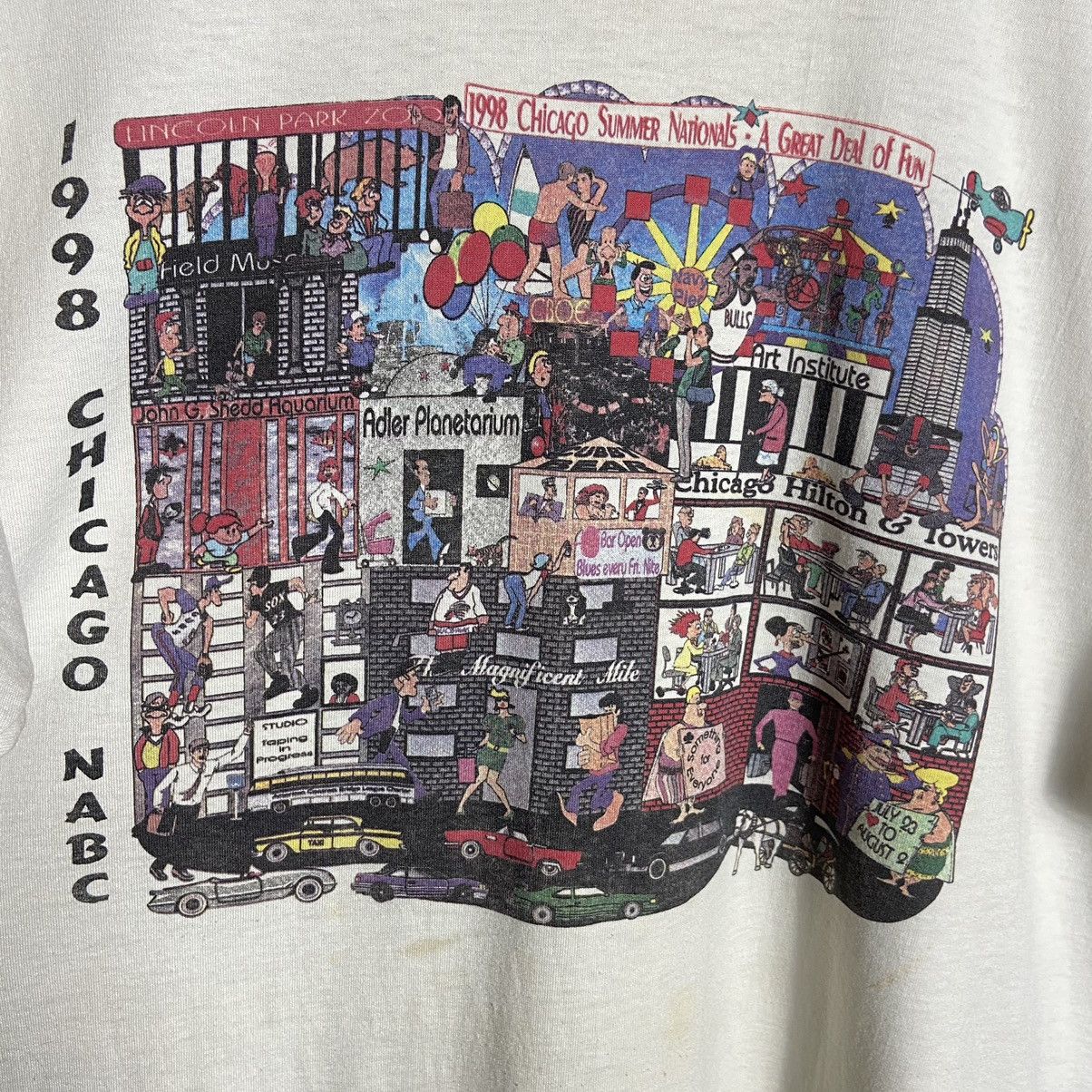 Vintage Vintage 90s Chicago NABC Single Stitch T-Shirt Size US XL / EU 56 / 4 - 2 Thumbnail
