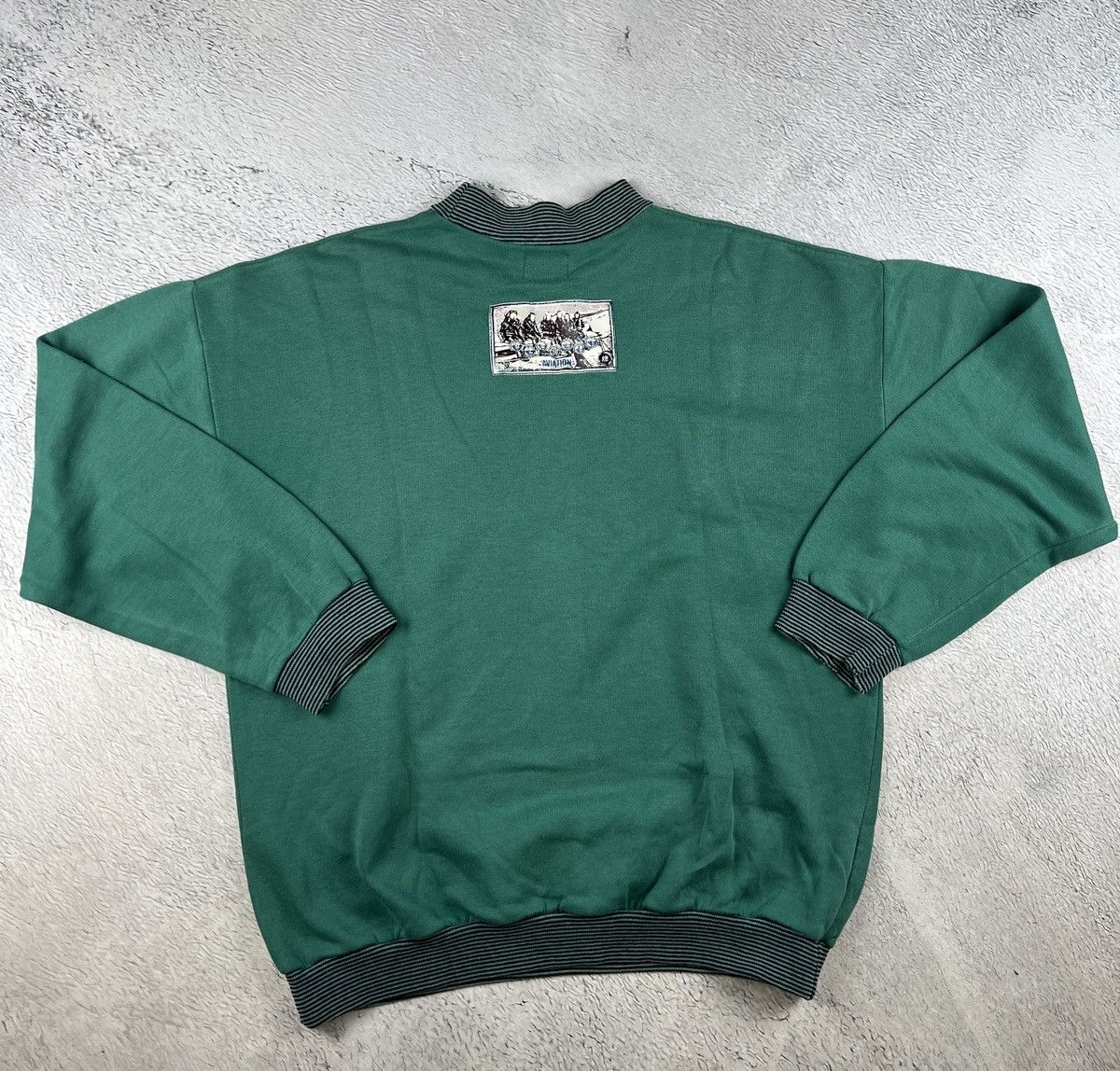 💥RARE 80s Vintage Washed Blowout Aviation sweatshirt Y2K