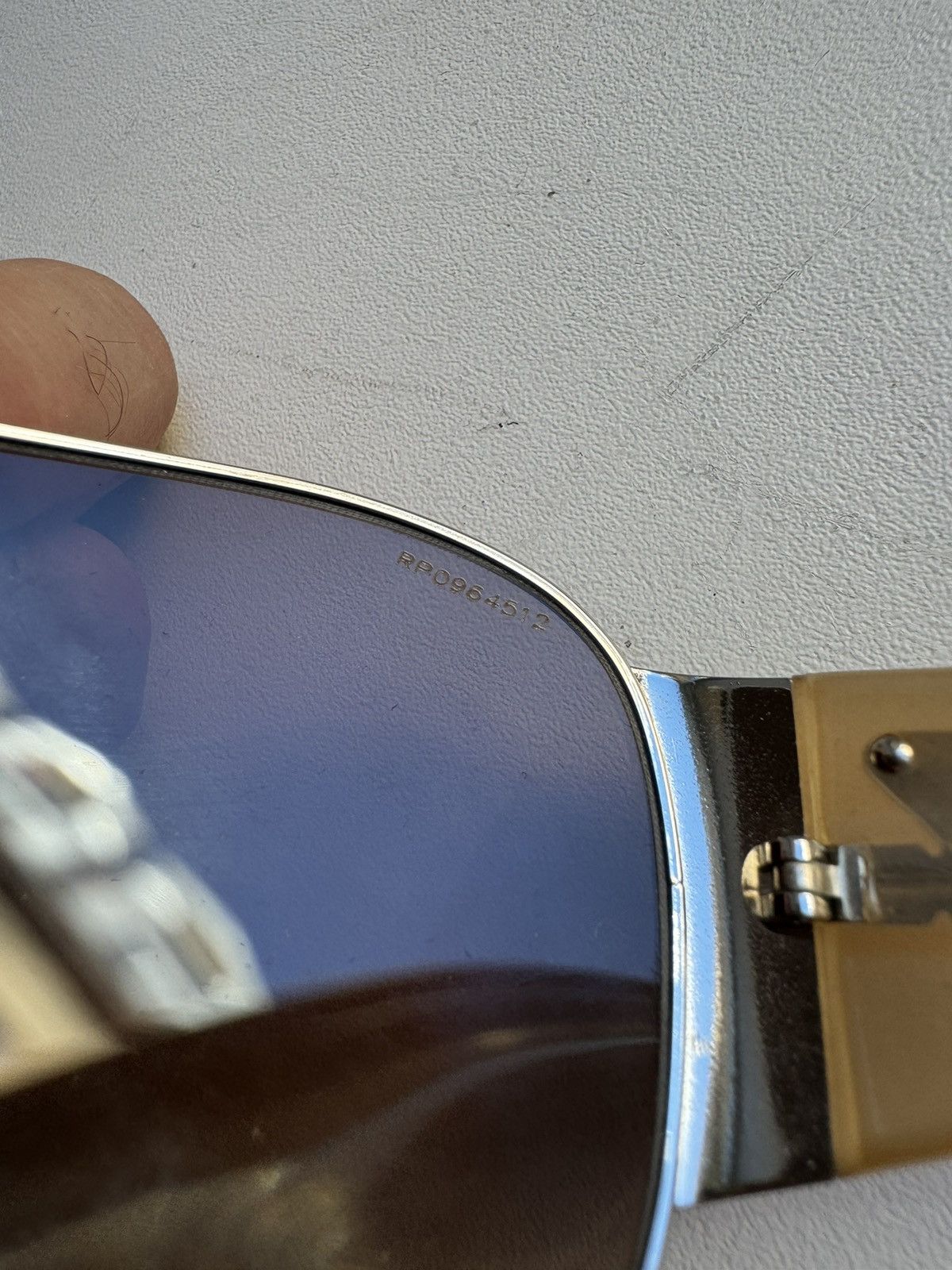 Prada Prada Sunglasses 2010 Triangle Shield Silver Brown Size ONE SIZE - 7 Thumbnail
