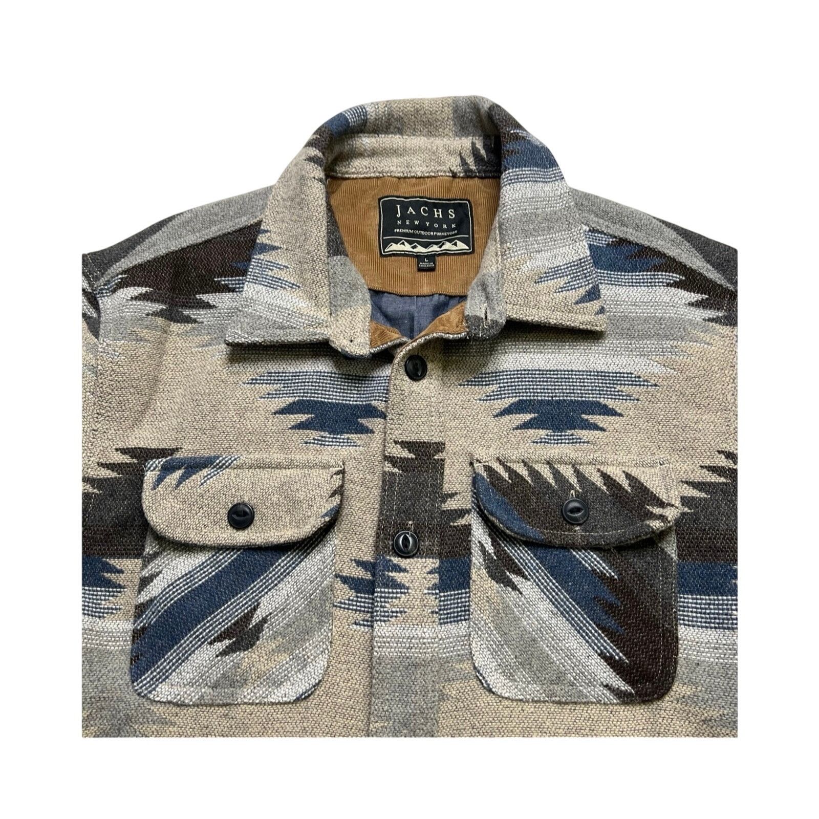 JACHS NY JACHS New York “Native-Aztec” Wool-Blend Shacket Jacket L Size US L / EU 52-54 / 3 - 2 Thumbnail