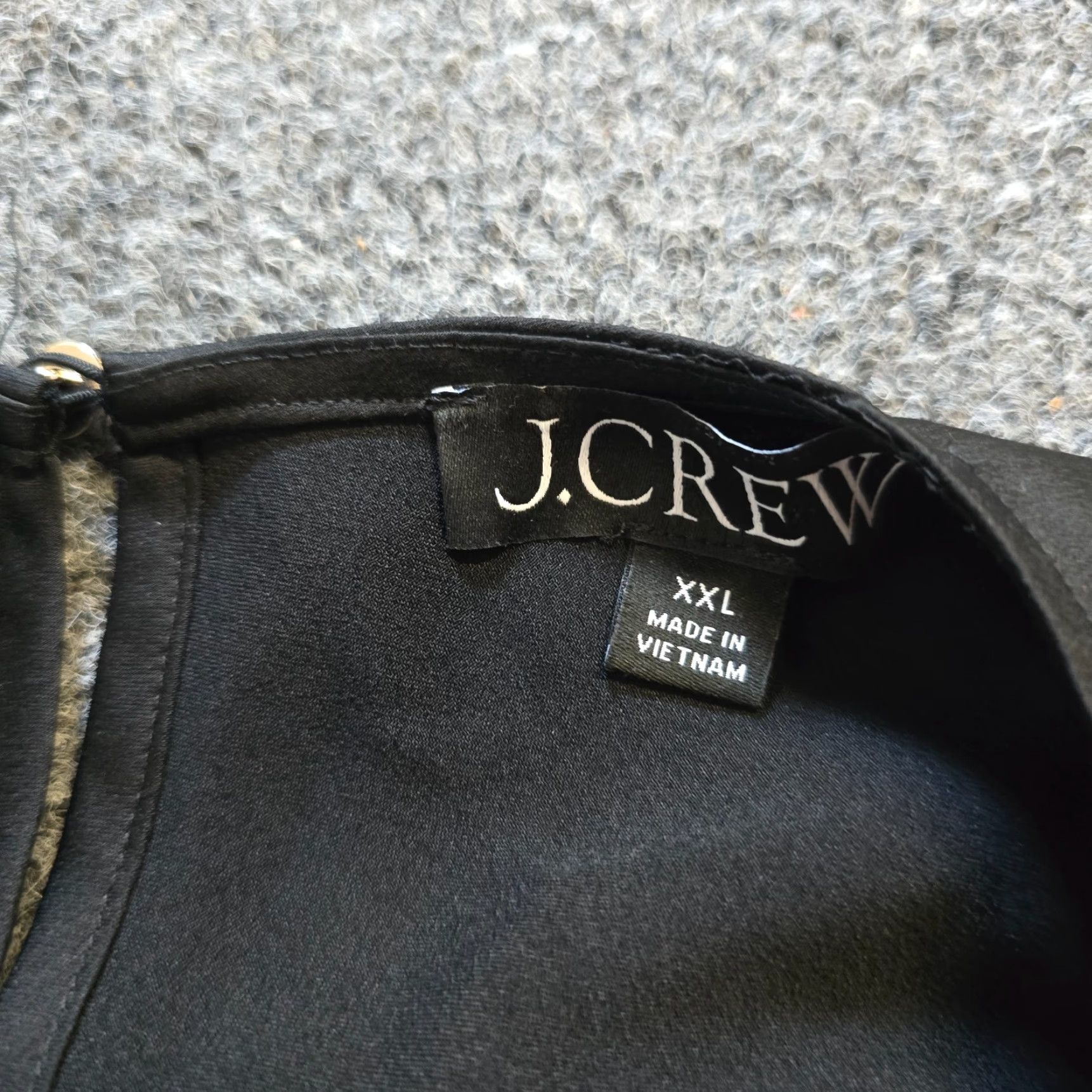 J.Crew J.CREW Blouse Womens 2XL Black Satin Flare Sleeve Casual Office Capsule Neutral Size XXL / US 16-18 / IT 52-54 - 4 Thumbnail