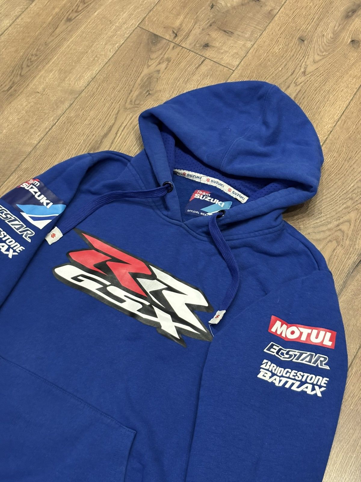 Formula 1 Team Suzuki Mens GSX Moto Racing Blue Hoodie Size M Size US M / EU 48-50 / 2 - 2 Thumbnail
