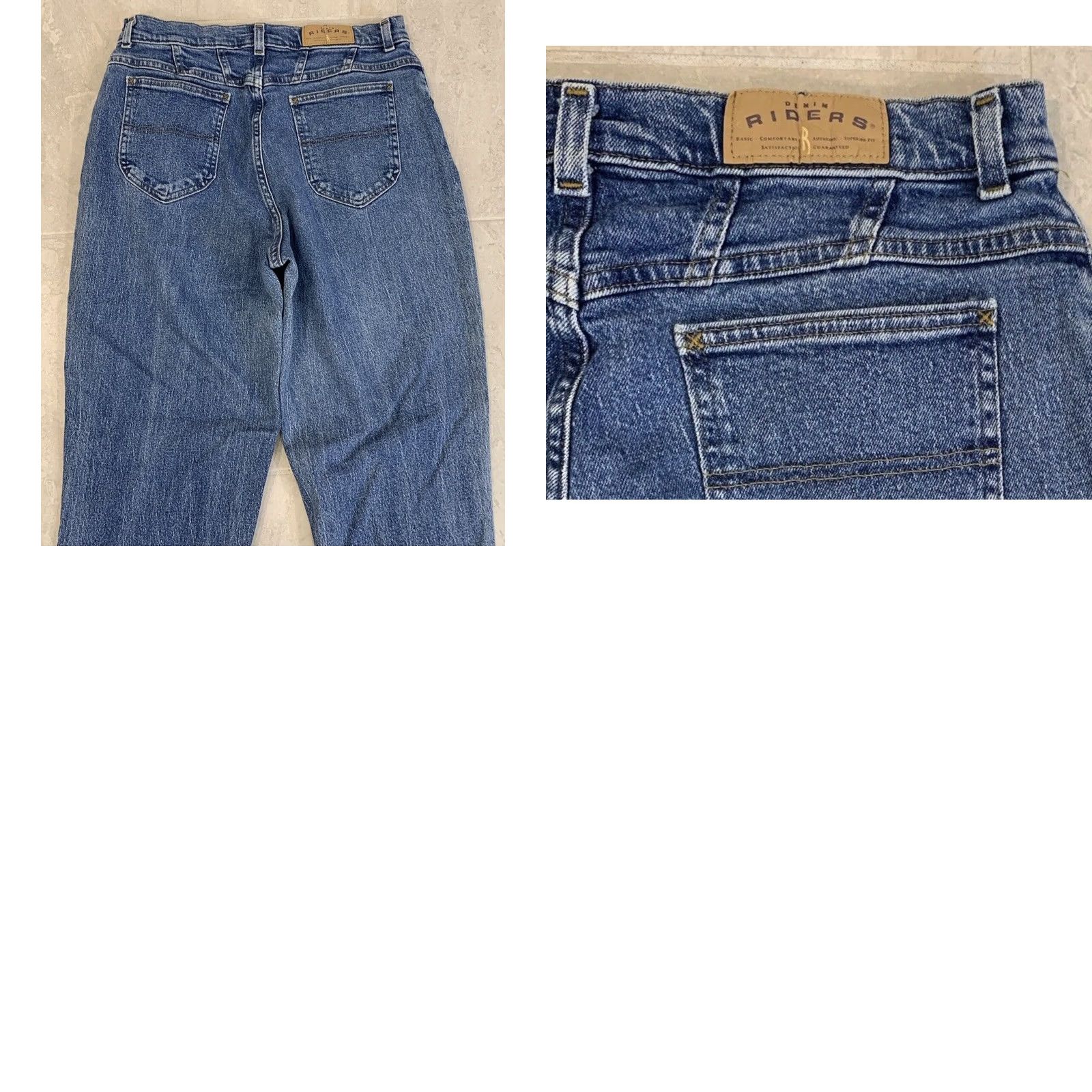 Vintage VINTAGE Riders Jeans Denim Tapered Relaxed Fit 31x30 Women's Blue Jeans Mens Womens Size 32" / US 10 / IT 46 - 8 Thumbnail