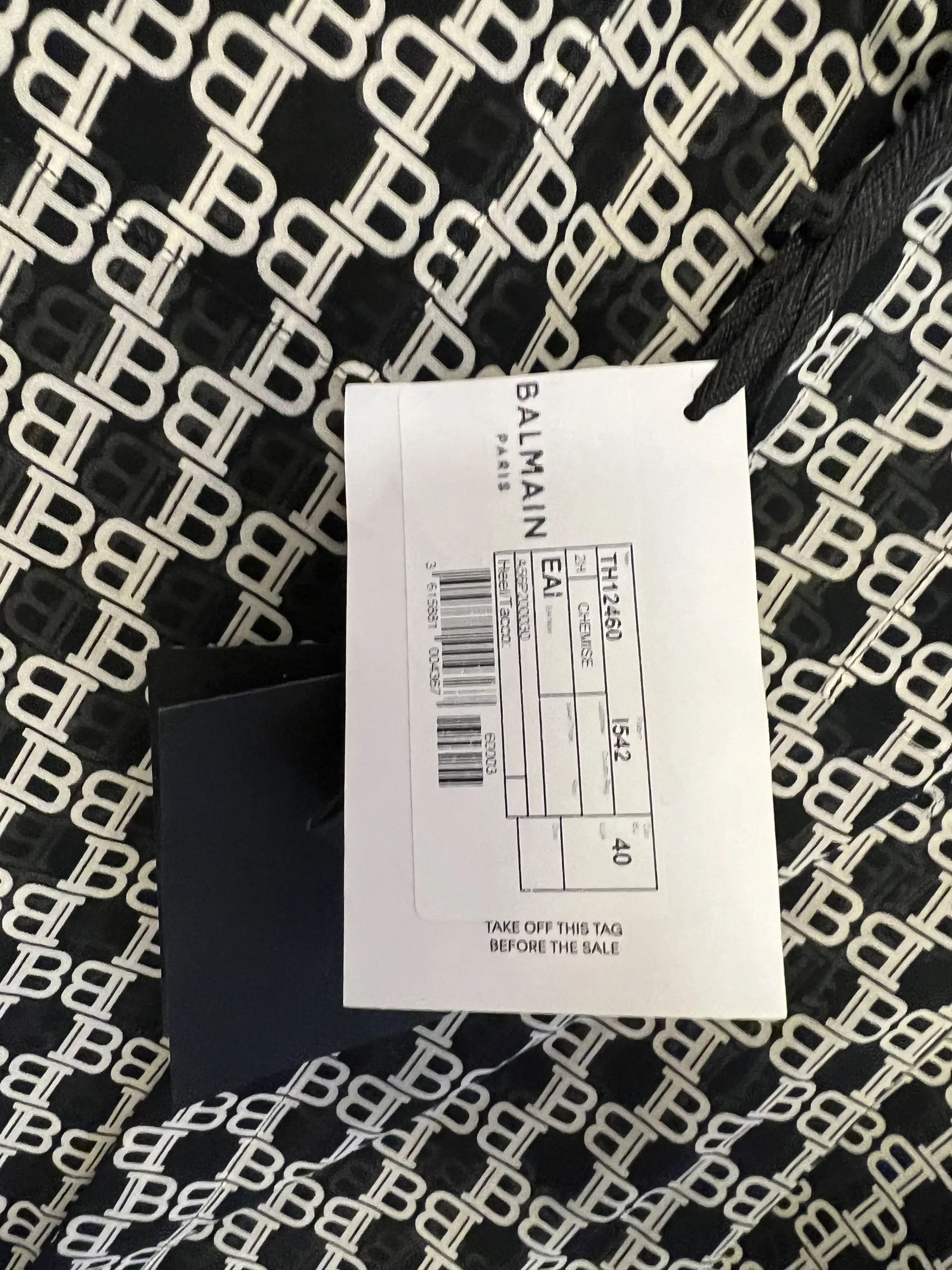 Balmain Monogram-Print Long-Sleeved Shirt Size US L / EU 52-54 / 3 - 13 Thumbnail