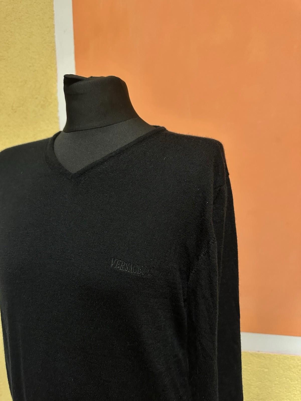 Versace Jeans Couture Versace Jeans Couture Logo Wool Sweater Vintage Black Size L Size US L / EU 52-54 / 3 - 3 Thumbnail