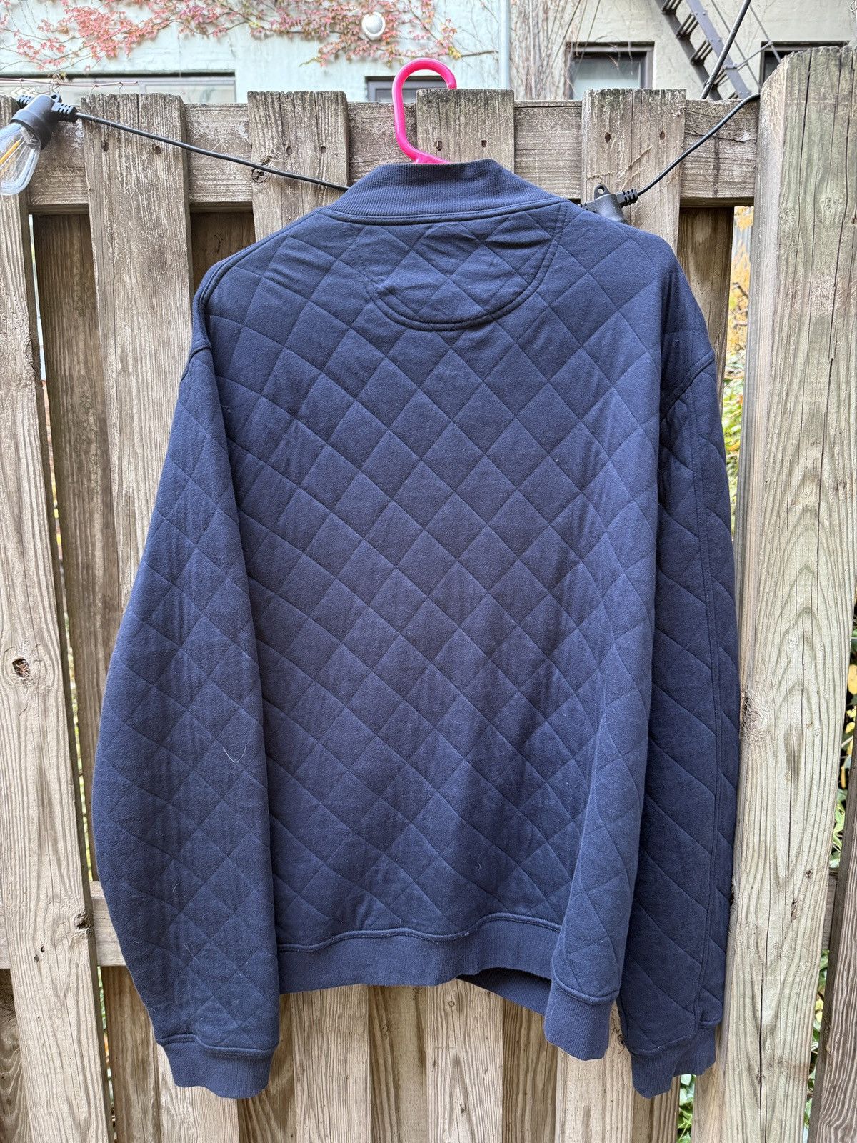 Brooks Brothers Brooks Brothers Red Fleece Navy Quilted Cotton Bomber Jacket Size US XXL / EU 58 / 5 - 2 Thumbnail