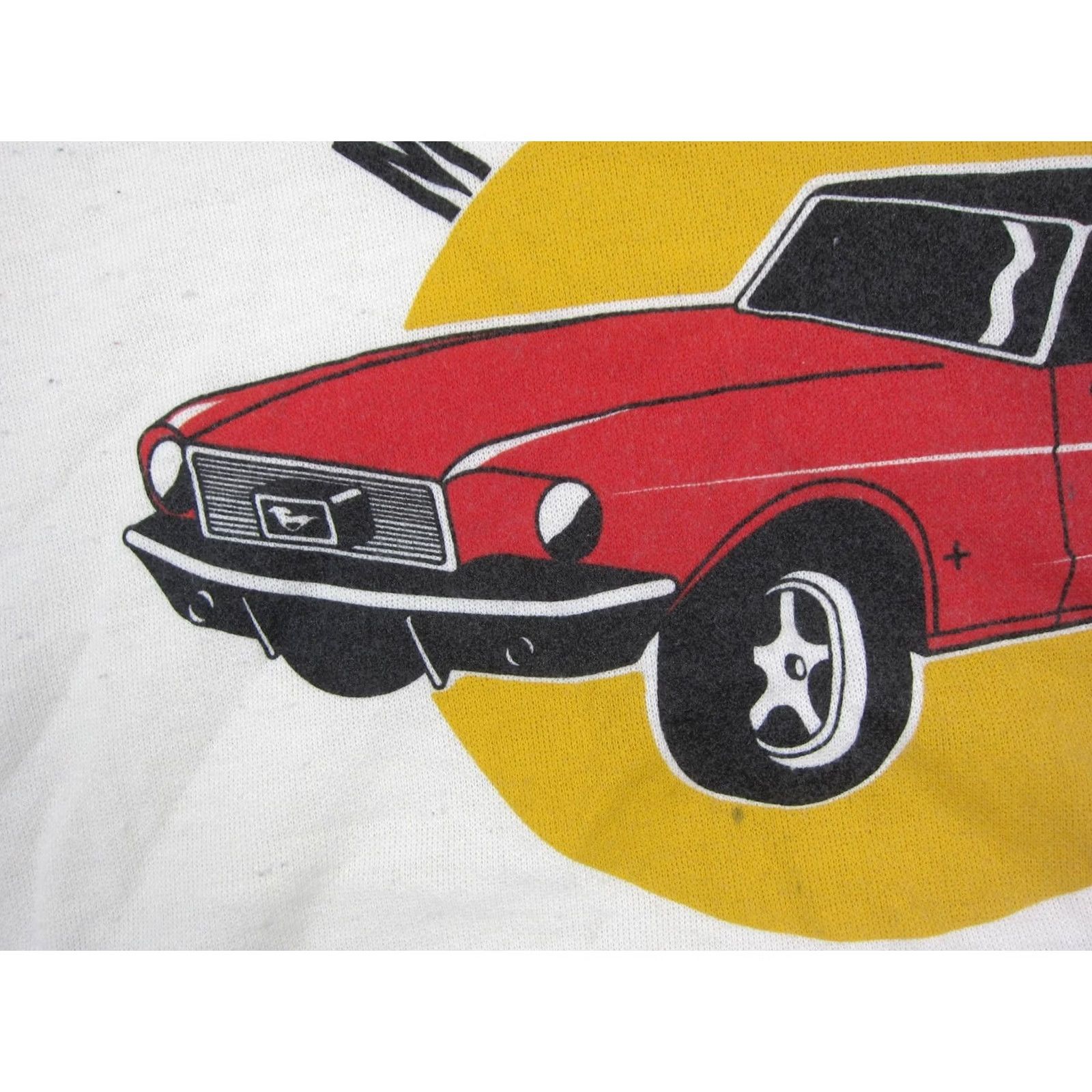 Ford VINTAGE Mustang Sweatshirt Mens Large Black White Cropped Striped Ford Car 80s Size US L / EU 52-54 / 3 - 3 Thumbnail