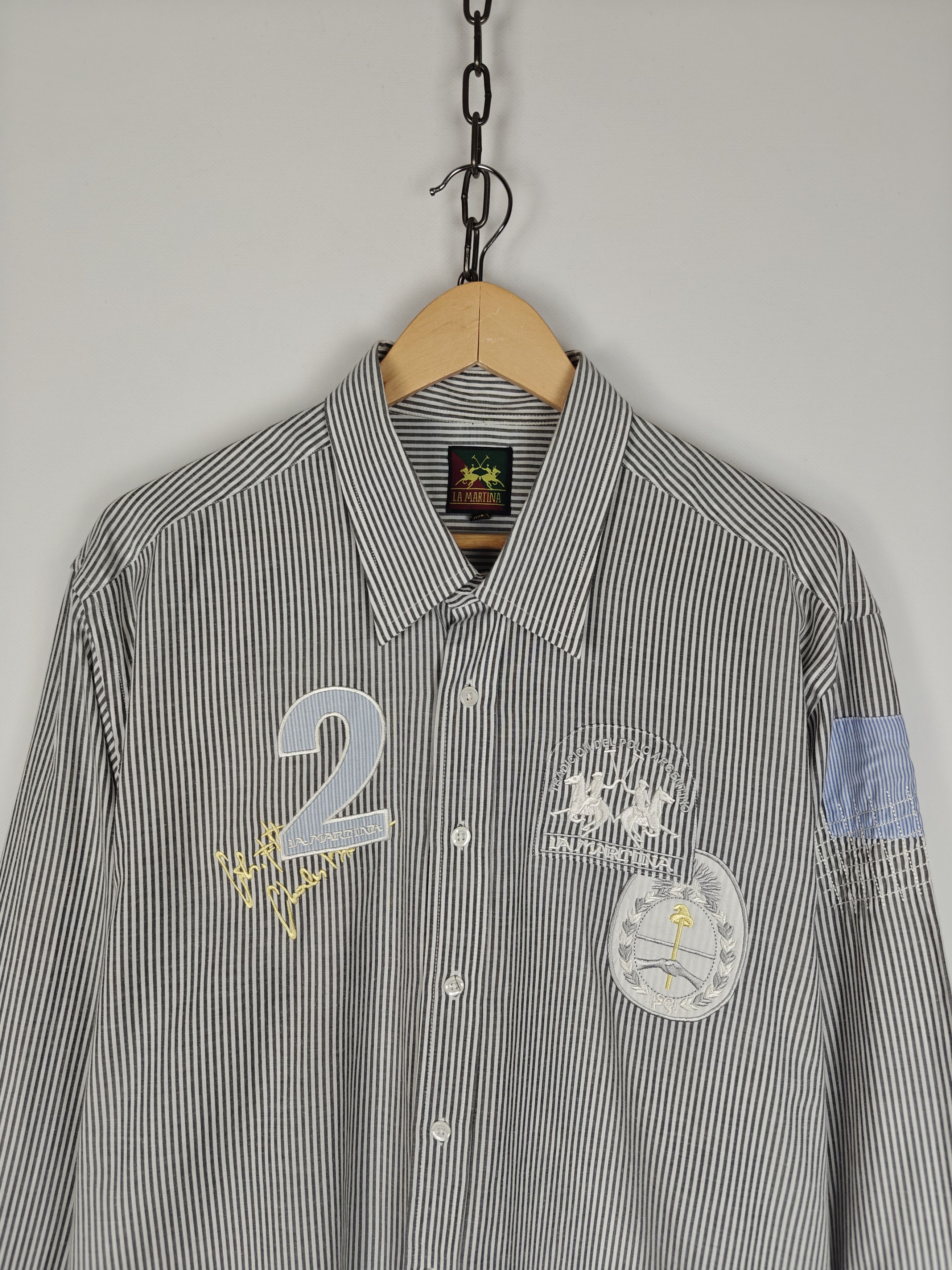 La Martina La Matrina Shirt Striped Collared Buenos Aires XXL Size US XXL / EU 58 / 5 - 2 Thumbnail