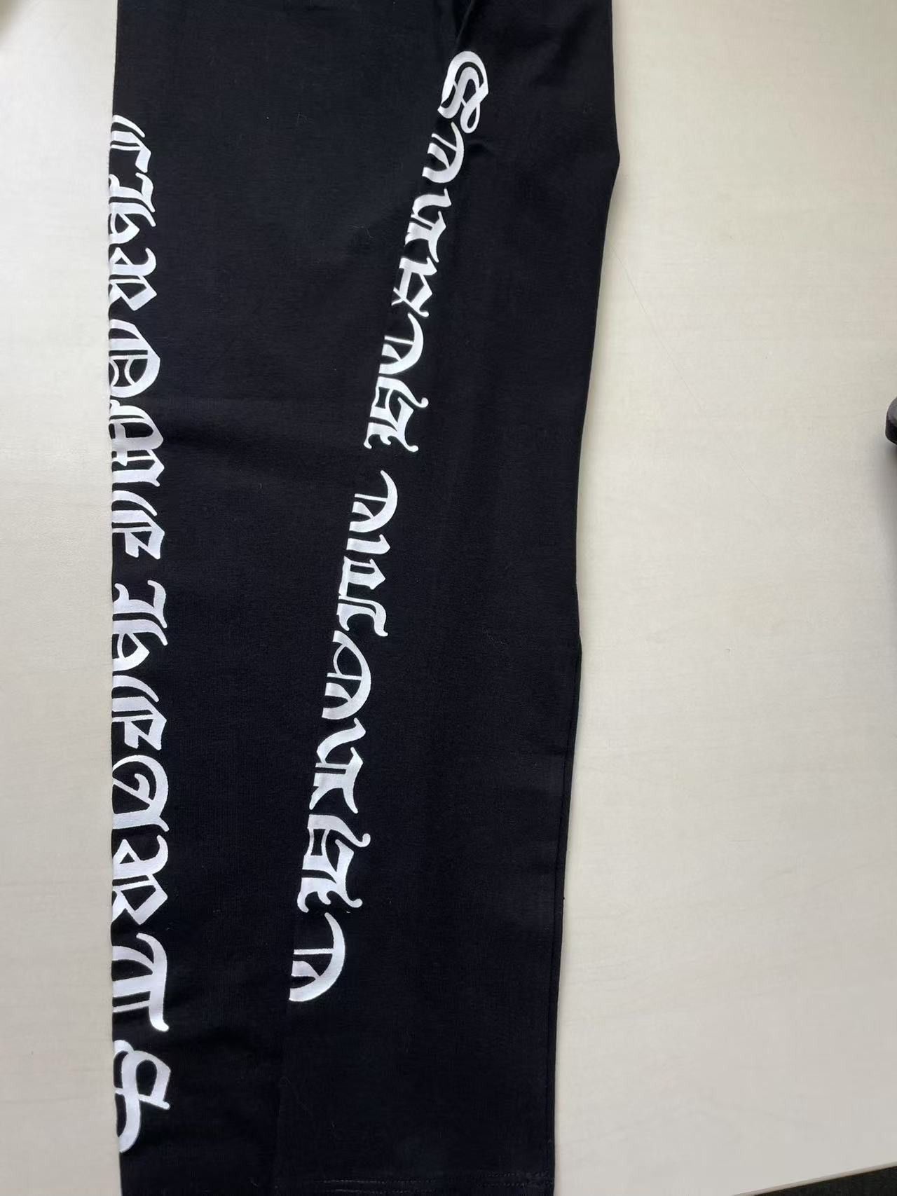 Chrome Hearts Chrome Hearts Black Scroll Script Leggings Size 34" / US 12 / IT 48 - 7 Thumbnail