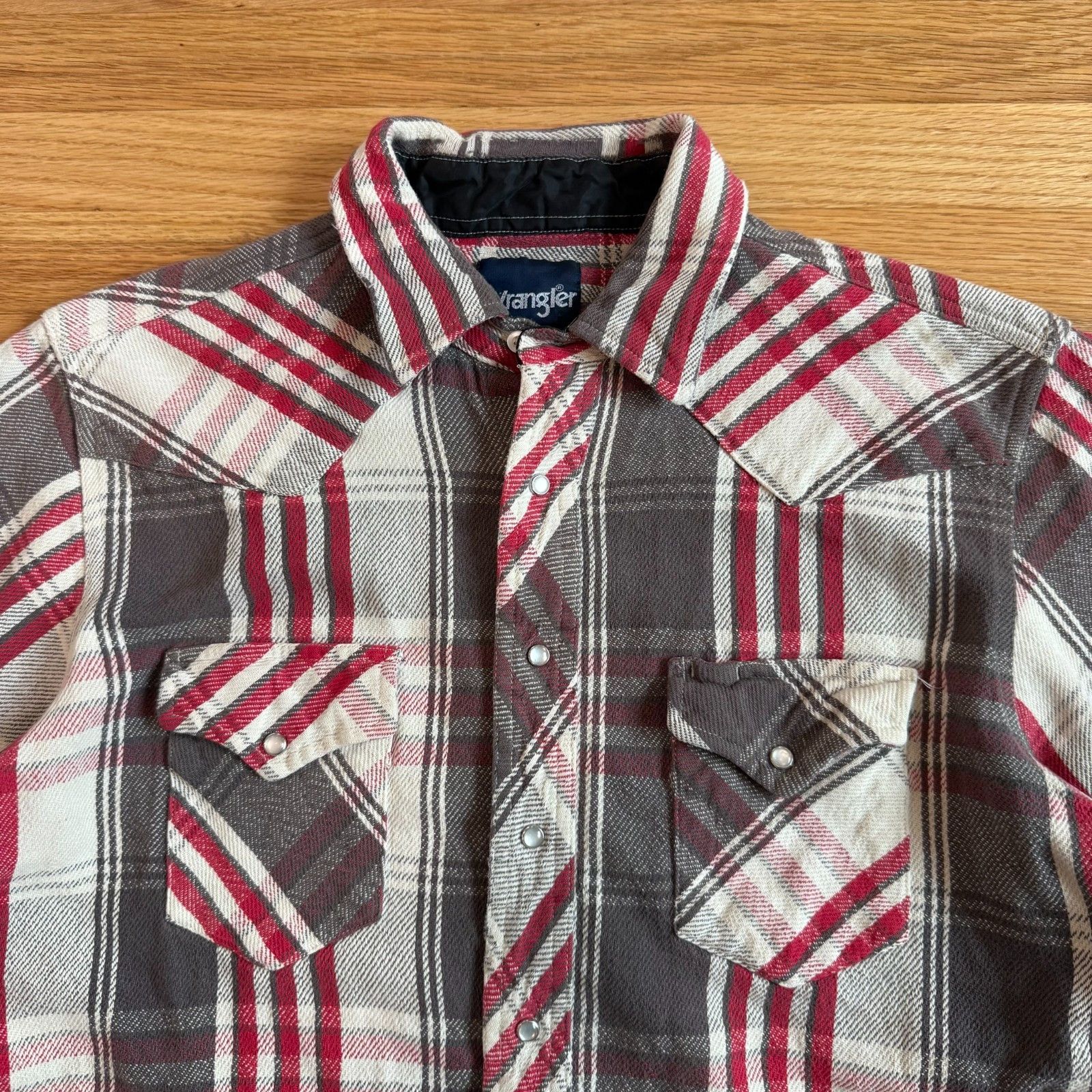 Wrangler Vintage Distressed Wrangler Plaid Flannel Shirt Size US M / EU 48-50 / 2 - 5 Thumbnail