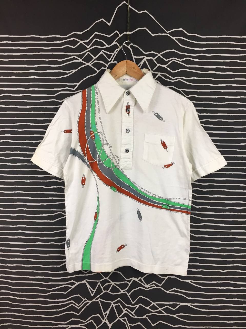 Japanese Brand Vtg 80s Moare Baroque Style All Over Print Luxury Polo Tee Size US M / EU 48-50 / 2 - 1 Thumbnail