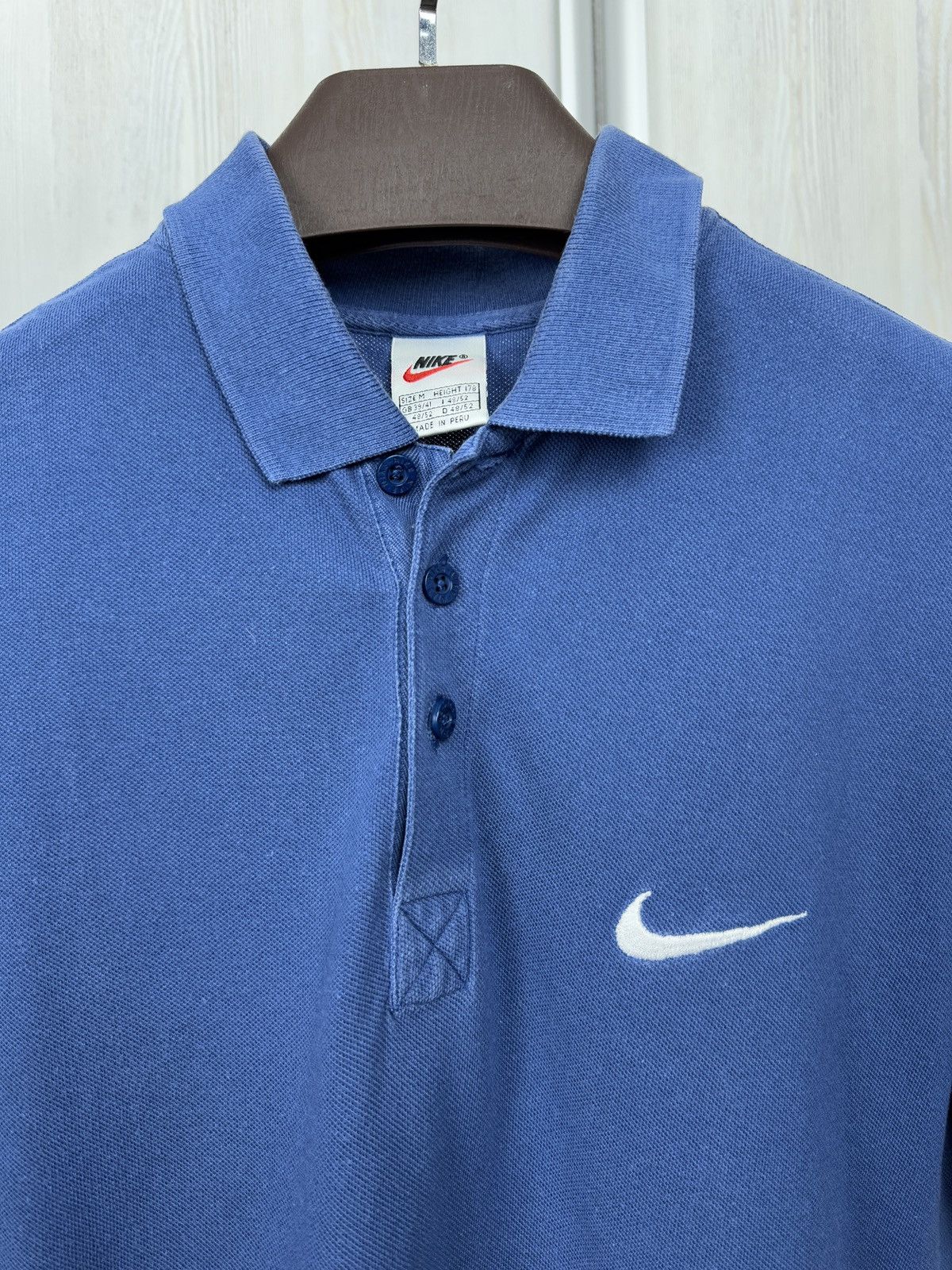 Nike Nike vintage 90s blue classic swoosh polo tee Size US M / EU 48-50 / 2 - 3 Thumbnail