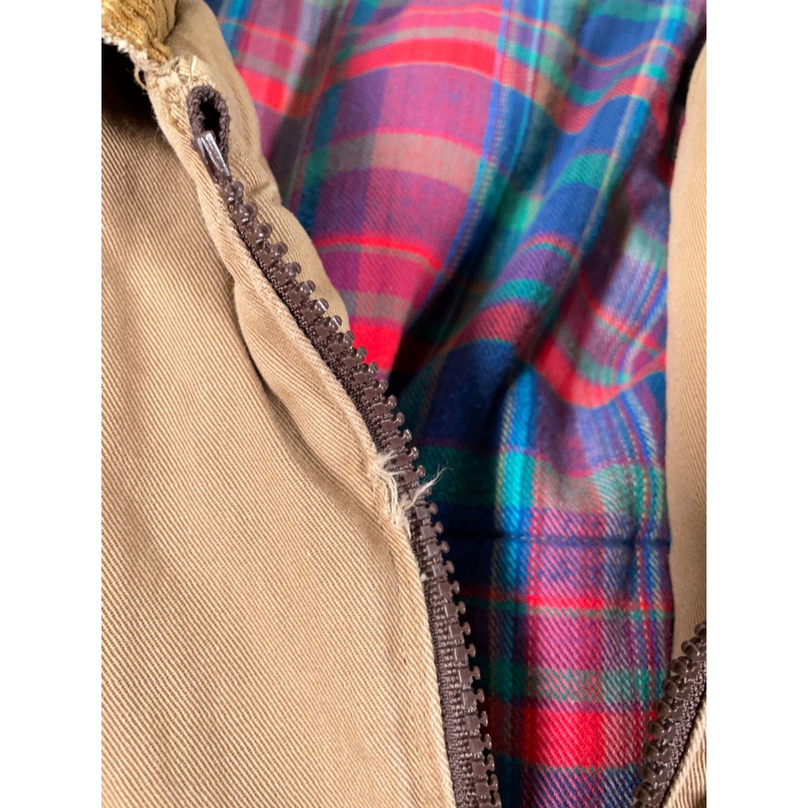 Blair VINTAGE John Blair Parka Jacket Men's M Beige Quilted Lined Insulated Zip Cotton Corduroy Collar 90s Retro Hipster Casual Size US M / EU 48-50 / 2 - 5 Thumbnail