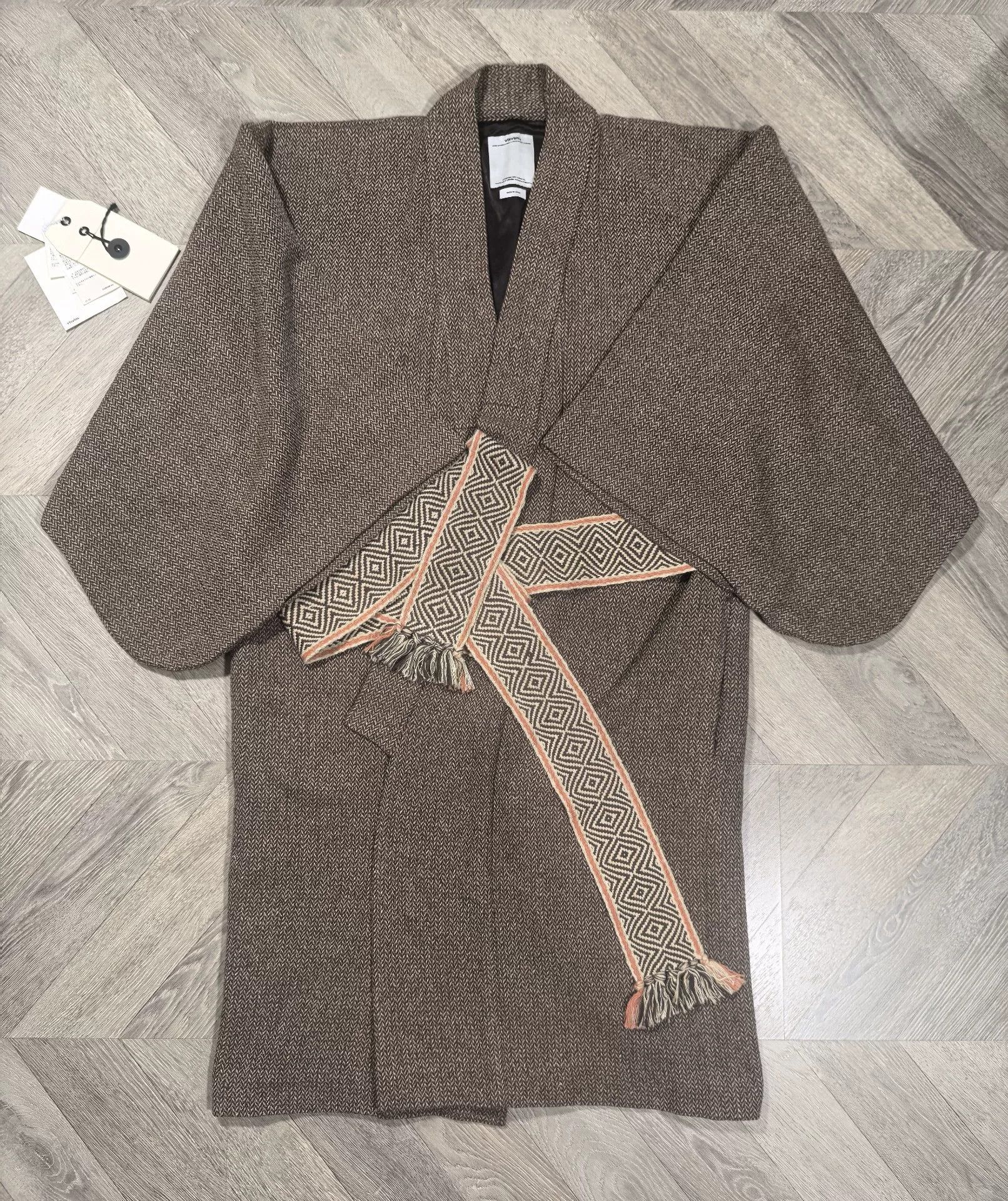 Visvim Visvim Yukata Coat Herringbone Silk Wool Blend Size US M / EU 48-50 / 2 - 1 Thumbnail