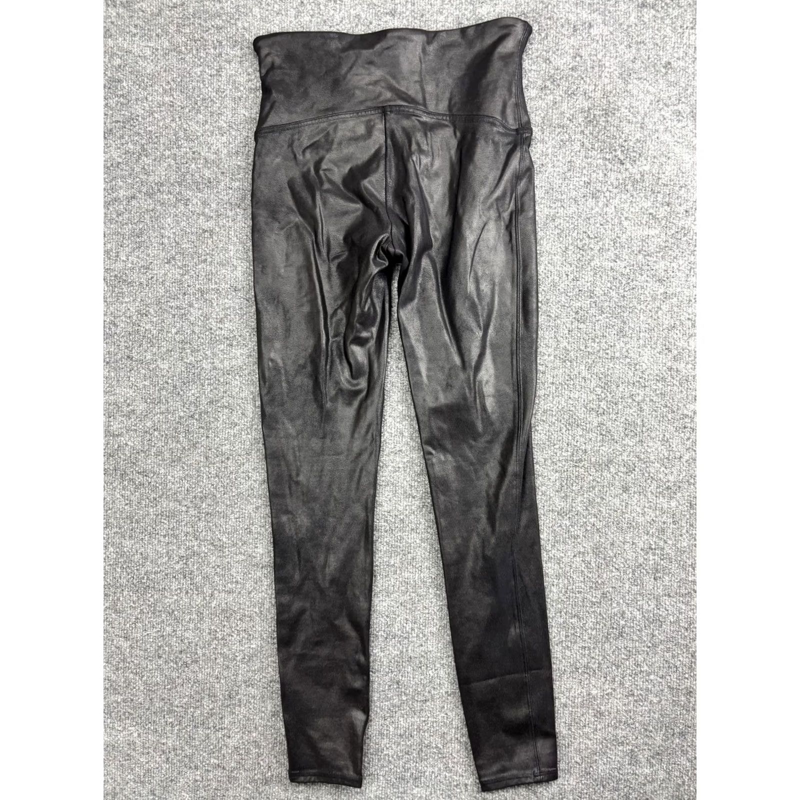 Spanx Spanx Leggings Womens Large Black Faux Leather High Rise Shaping Ankle Pants L/G Casual Party/Cocktail Womens High Rise Ankle Leggings Black Size 36" / US 14 / IT 50 - 6 Thumbnail