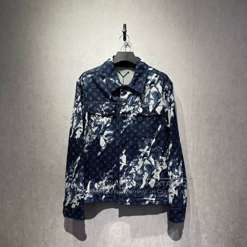 Louis Vuitton Floral logo denim jacket