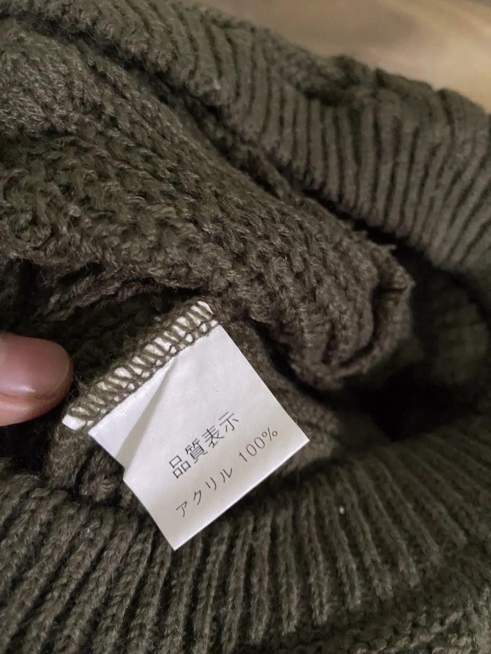Japanese Brand Japanese Brand Military Colour Knit Beanie Hat Size ONE SIZE - 6 Thumbnail
