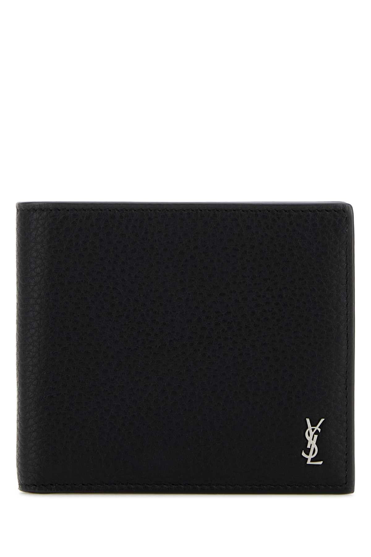 Saint Laurent Paris Black Leather Wallet Size ONE SIZE - 1 Thumbnail