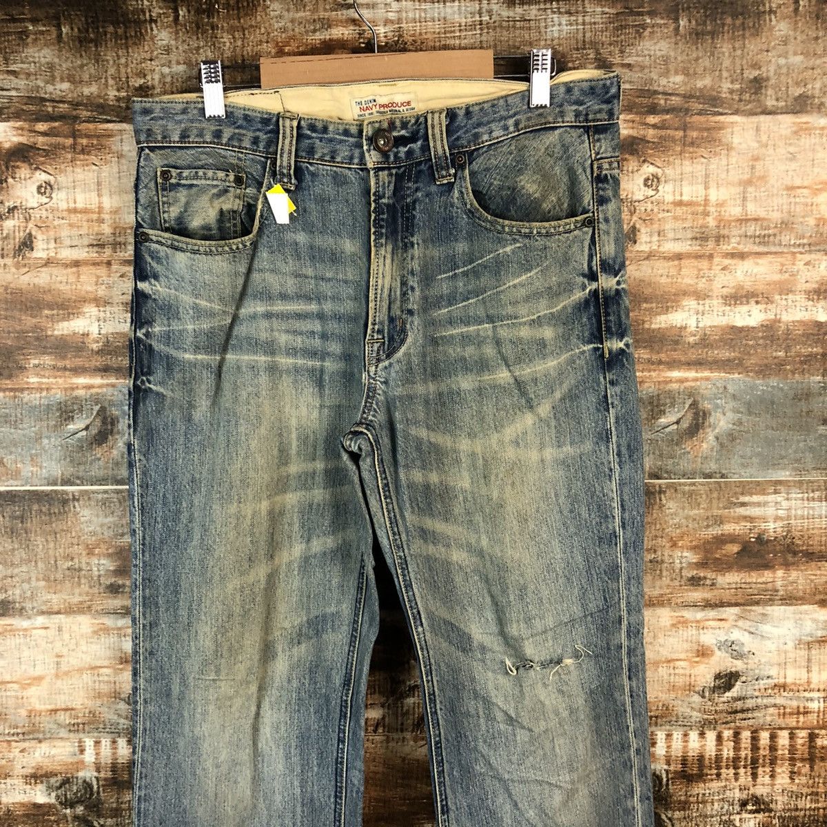 Japanese Brand DLL Navy Blue faded vintage Denim Pants #C206 Size US 32 / EU 48 - 4 Thumbnail