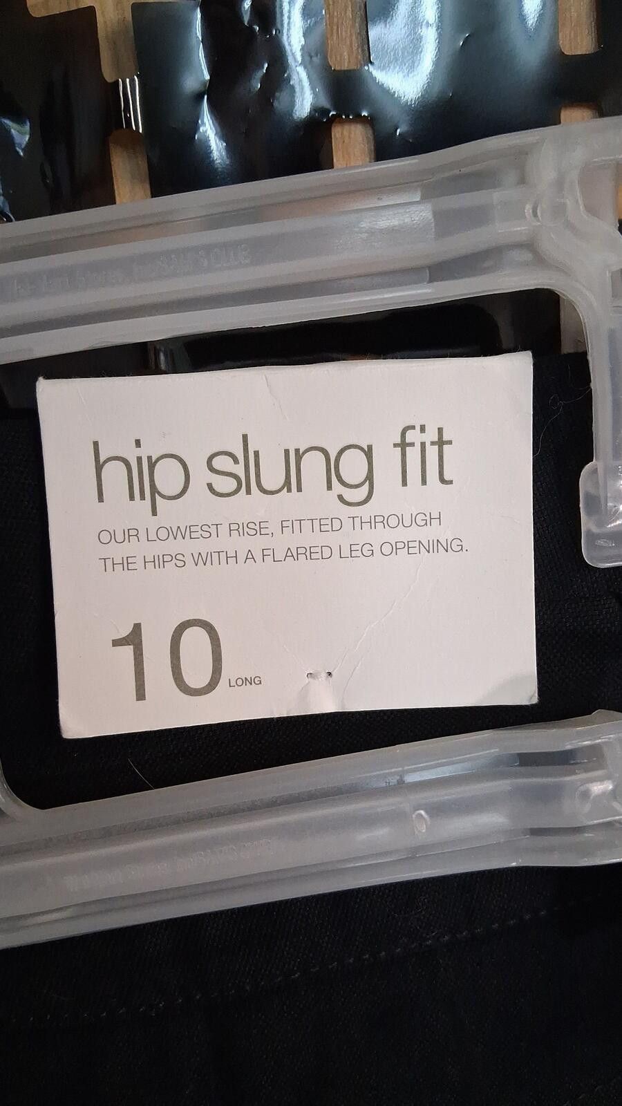 Gap Gap Hip Slung Fit Black Pants Size 10 Long Stretch Flared Size ONE SIZE - 3 Thumbnail