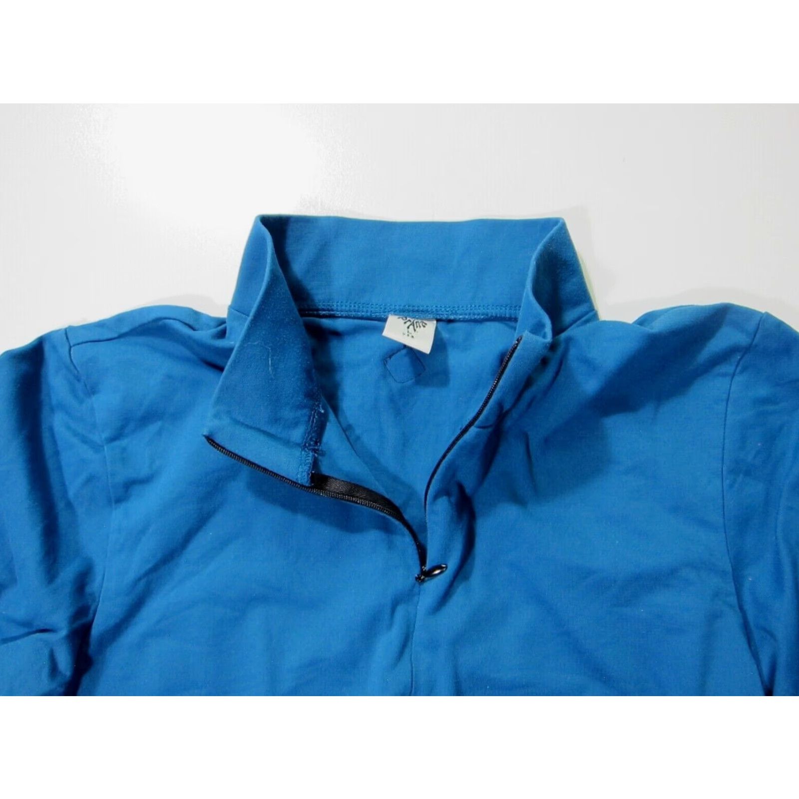Prana PrAna Blue Nylon Stretch Long Sleeve High Neck Zip Long Sleeve Shirt Women Large Size L / US 10 / IT 46 - 3 Thumbnail