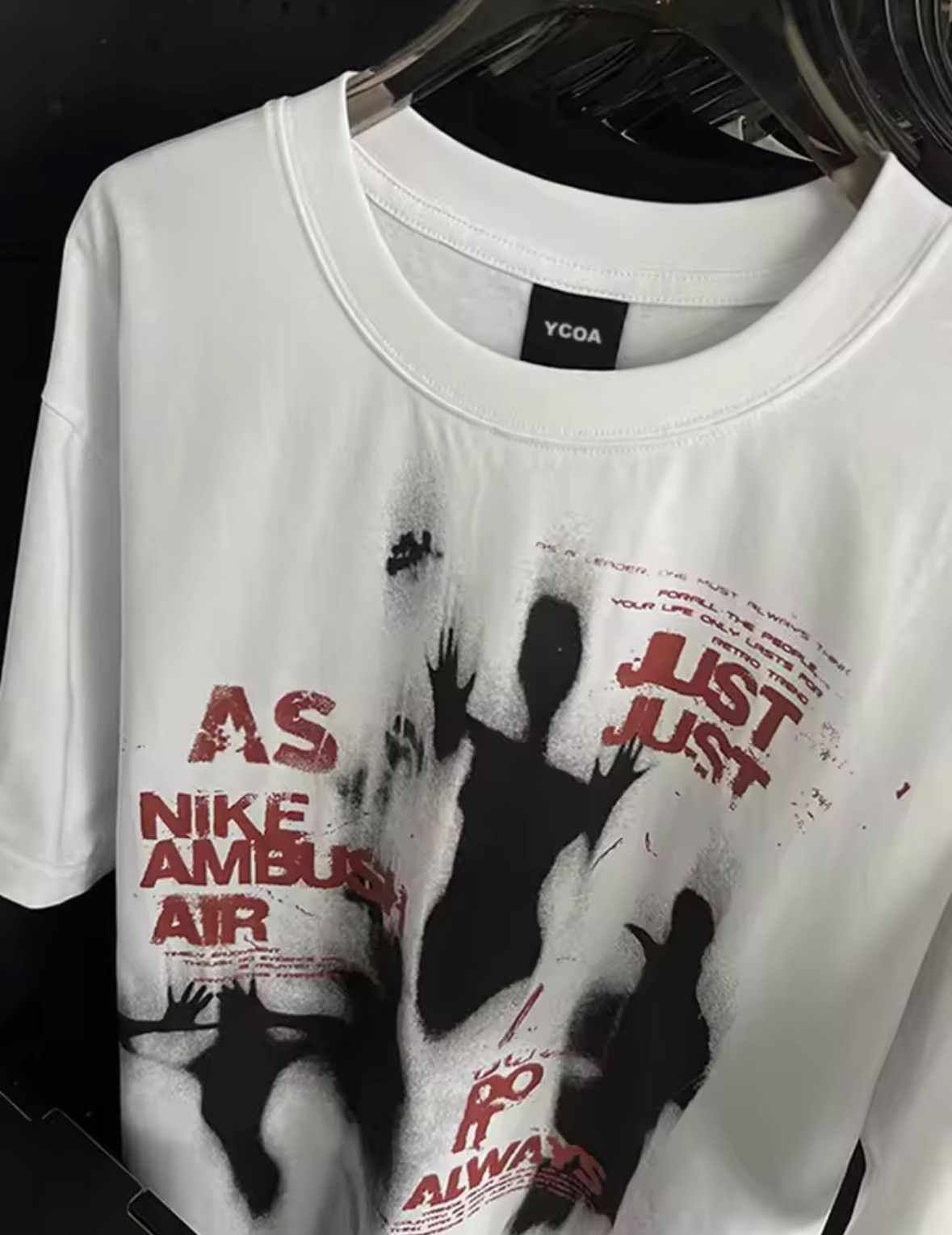 Japanese Brand Gothic 90s Streetwear Vintage Shadow Print T-Shirt Punk Tees Size US L / EU 52-54 / 3 - 2 Thumbnail