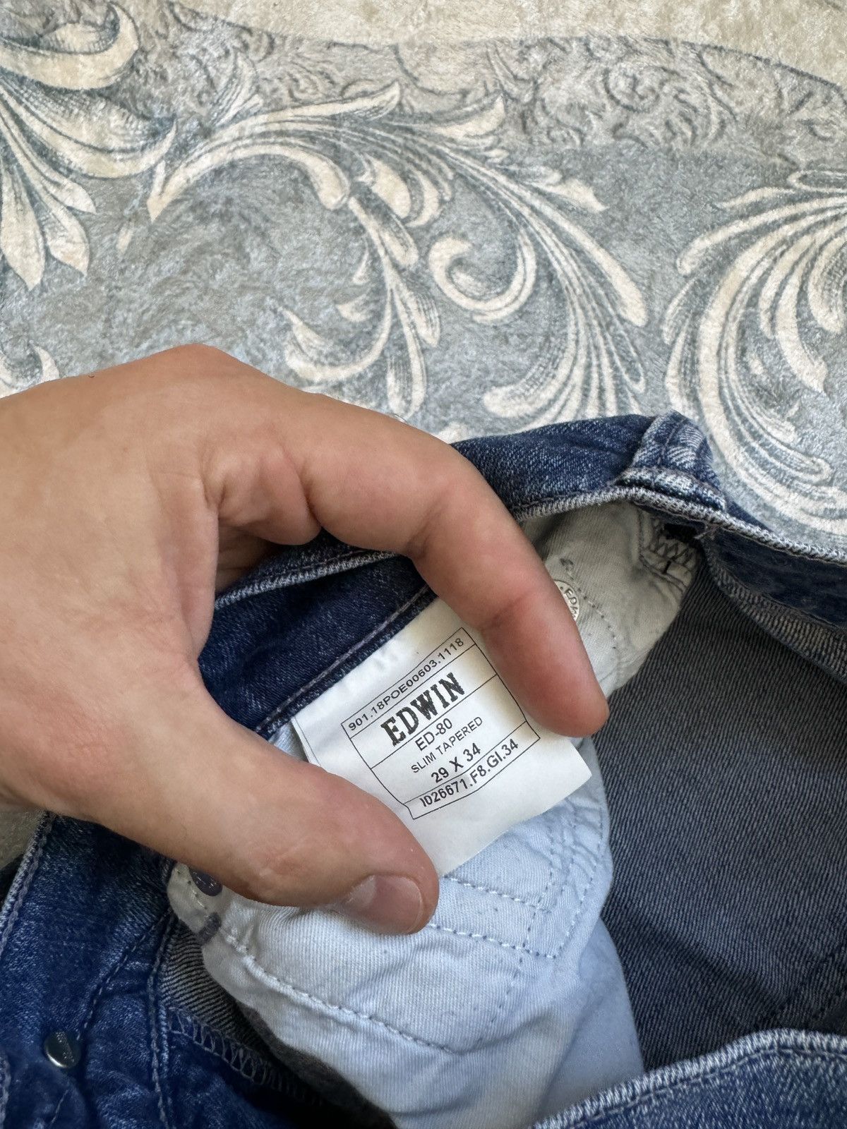 Edwin Edwin blue ED-80 Slim tapered denim jeans pants Size US 29 - 11 Thumbnail