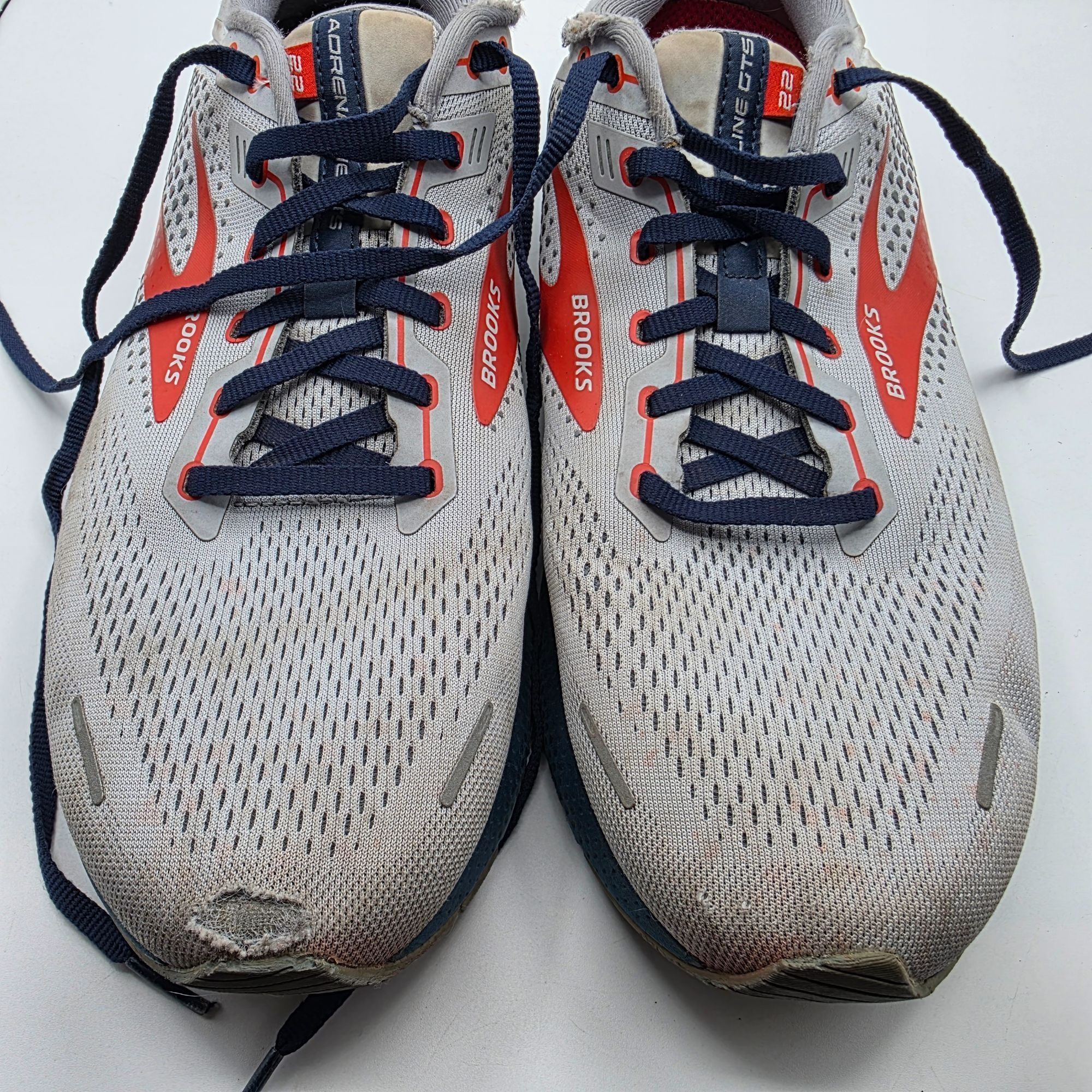 Brooks Brooks Adrenaline GTS 22 Mens Size 13 Gray Arctic Red Athlet Size US 13 / EU 46 - 10 Thumbnail