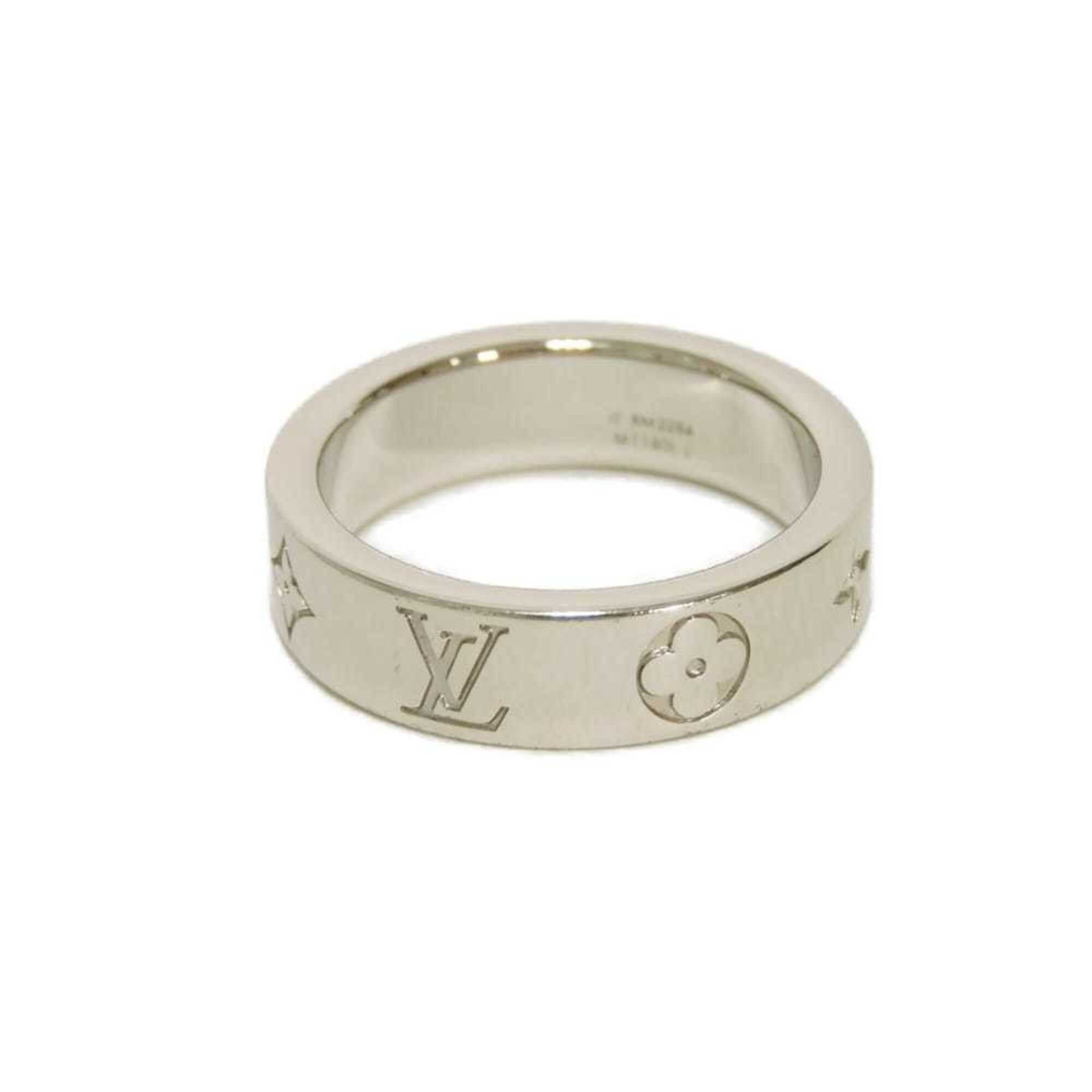 Louis Vuitton Louis Vuitton Ring, LV Mosaic Thin Flower L, Size 21, Monogram Metal, Silver, M1180L, Men's Size ONE SIZE - 1 Thumbnail