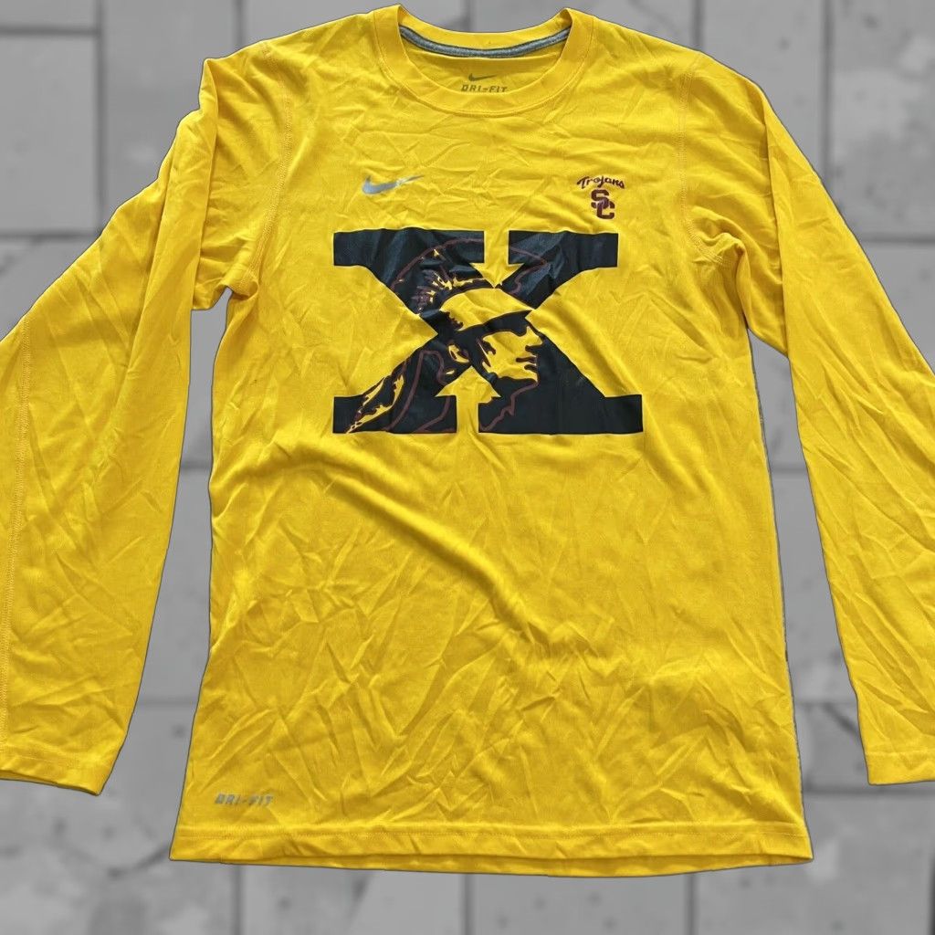 Nike Nike Dri-Fit Long Sleeve Shirt Mens Size XS Yellow Size US XS / EU 42 / 0 - 1 Thumbnail