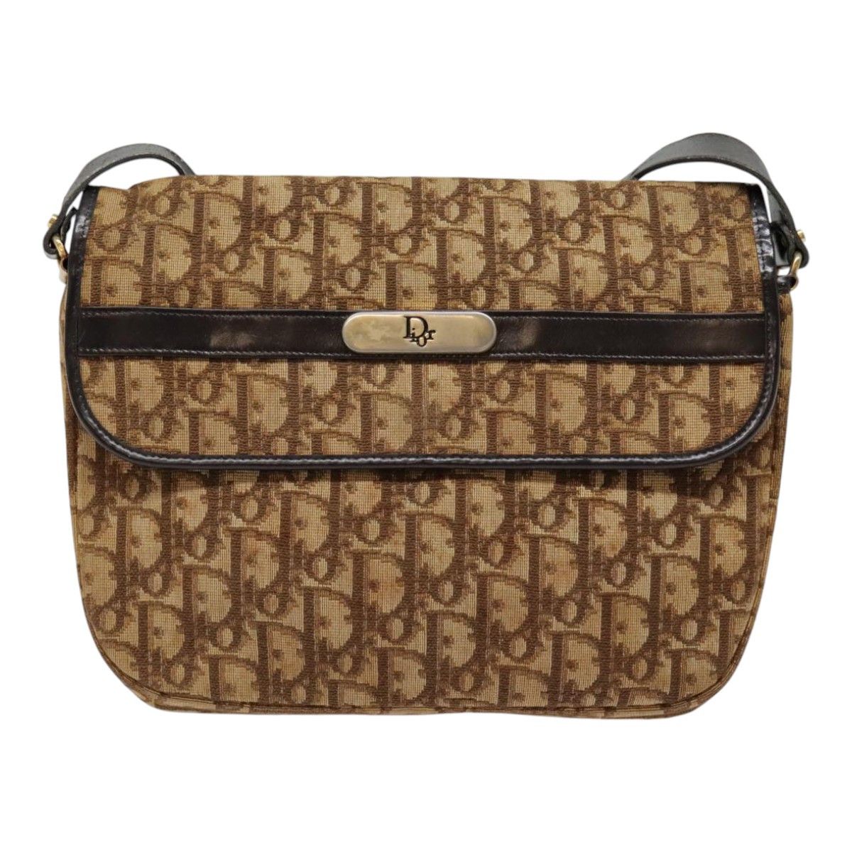 Dior Brown Canvas Shoulder Bag (Pre-Owned) Size ONE SIZE - 1 Thumbnail