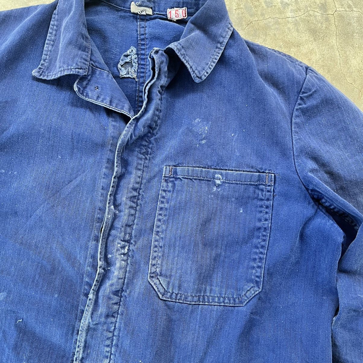 Vintage 1970s HBT French work jacket Size US S / EU 44-46 / 1 - 2 Thumbnail