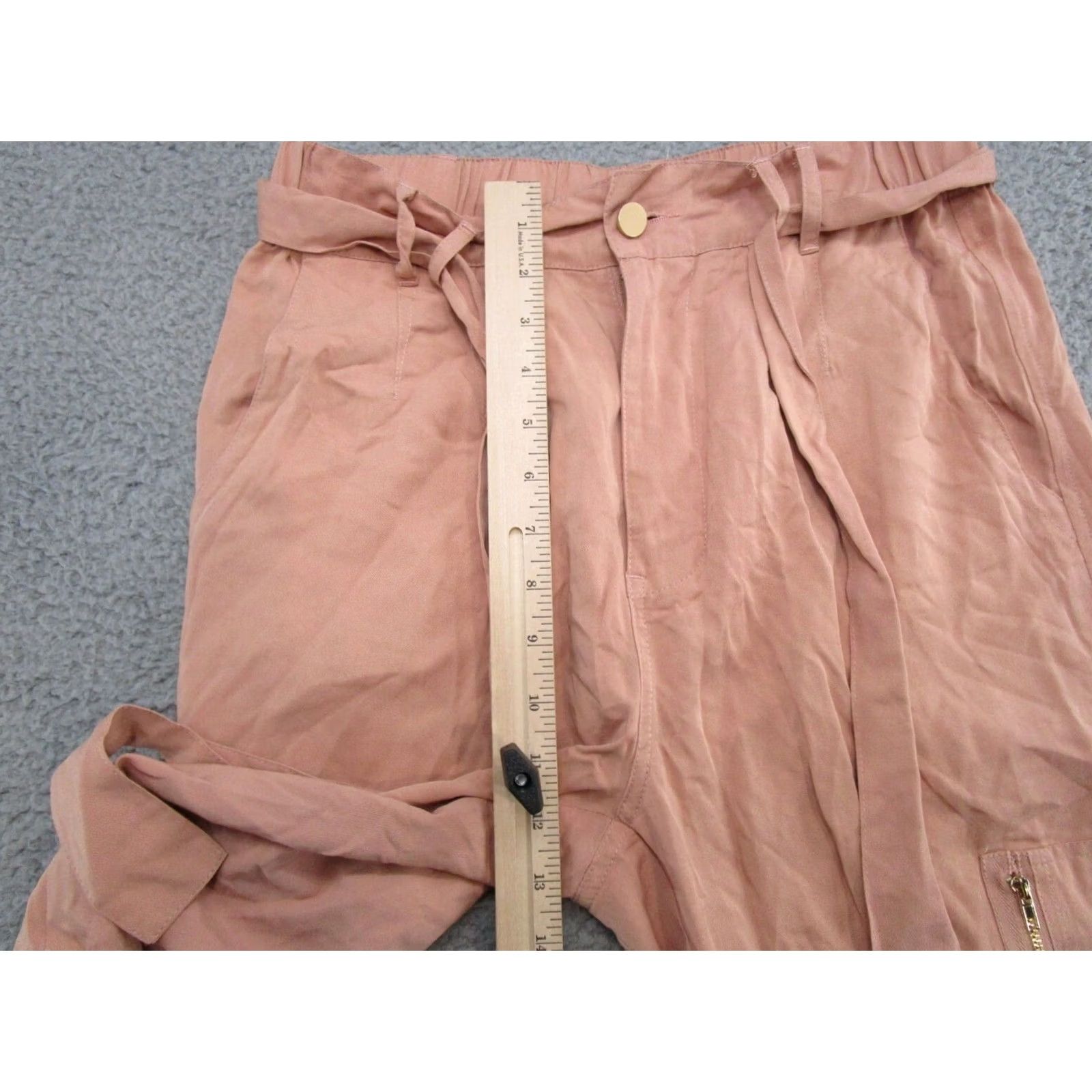 Vintage Entro Pink Jogger Pants Lightweight Tencel Blend Size M Women’s Adult Medium Peach Belted Size 32" / US 10 / IT 46 - 7 Thumbnail