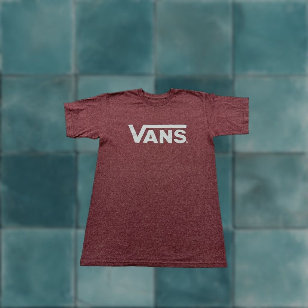 Vans VANS Shirt Mens Small Red Spell Out Logo Skater 90s California T-Shirt Mens Short Sleeve Crew Neck Cotton Logo Regular Modern Basic Tee Size US S / EU 44-46 / 1 - 1 Thumbnail