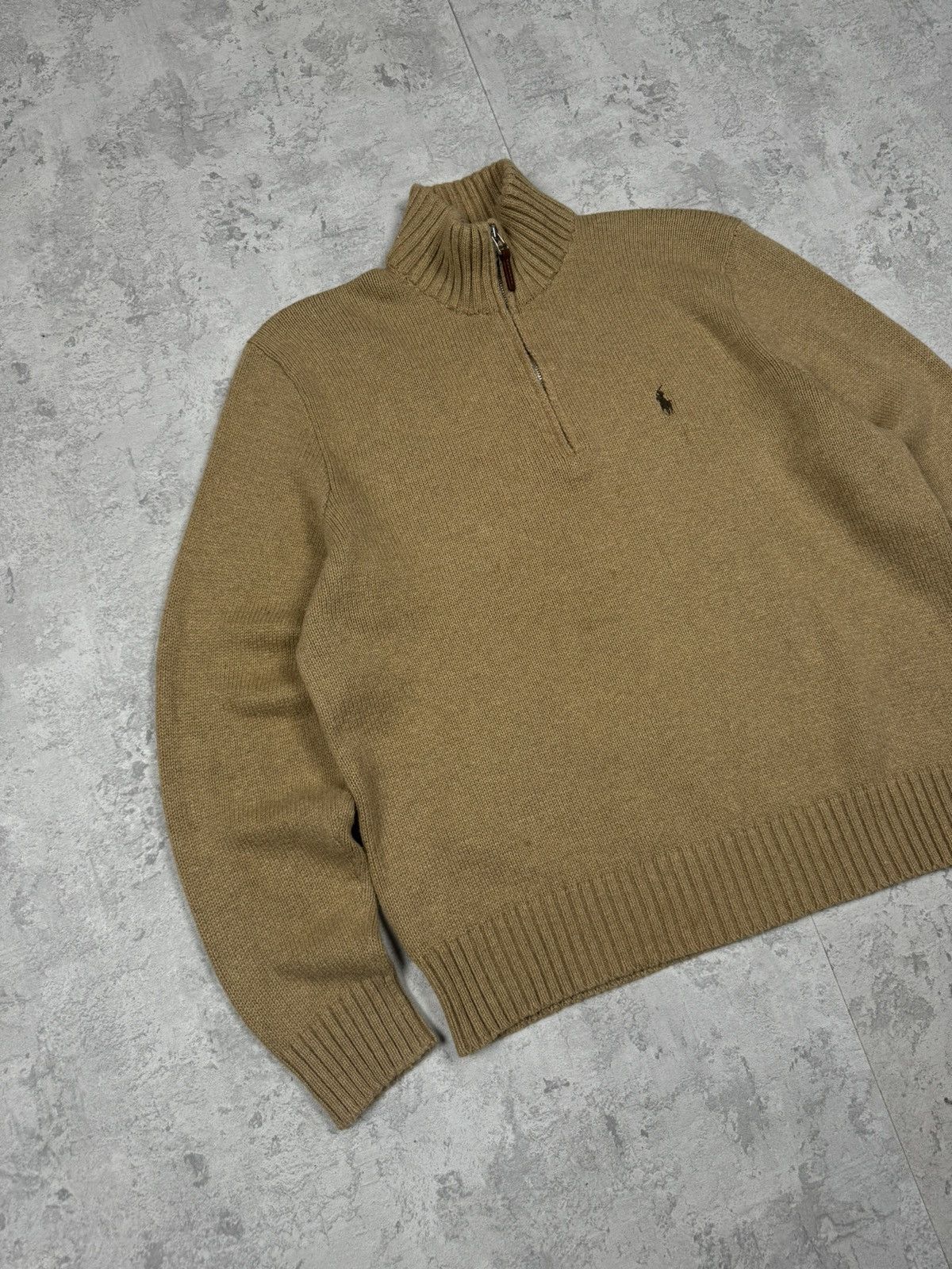 Polo Ralph Lauren Vintage Polo Ralph Lauren Y2K Beige Sweater 1/4 Zip Size L Size US L / EU 52-54 / 3 - 2 Thumbnail