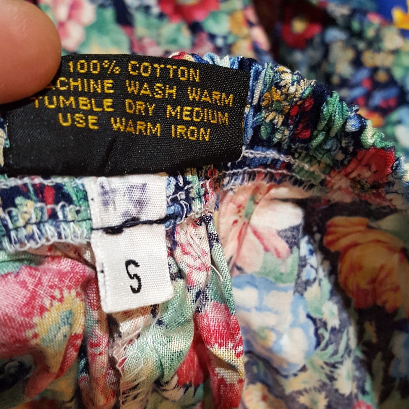 Vintage VINTAGE Infinity Chic Floral High Waist Lounge Shorts Sz Small Relaxed Blue 80s Bohemian Womens Size 28" / US 6 / IT 42 - 7 Thumbnail
