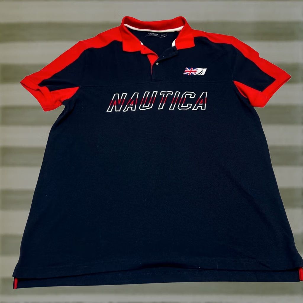Nautica Nautica Rugby Polo Shirt Mens XL Blue Great Britain Short Sleeve Shirt CLEAN Size US XL / EU 56 / 4 - 1 Thumbnail