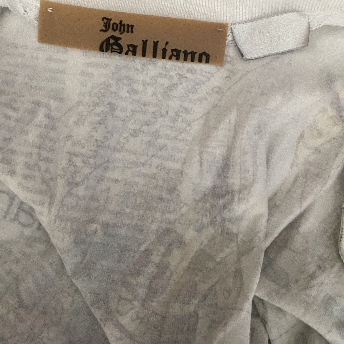 John Galliano Fall 2006 Newspaper Tank Top Size S / US 4 / IT 40 - 6 Thumbnail