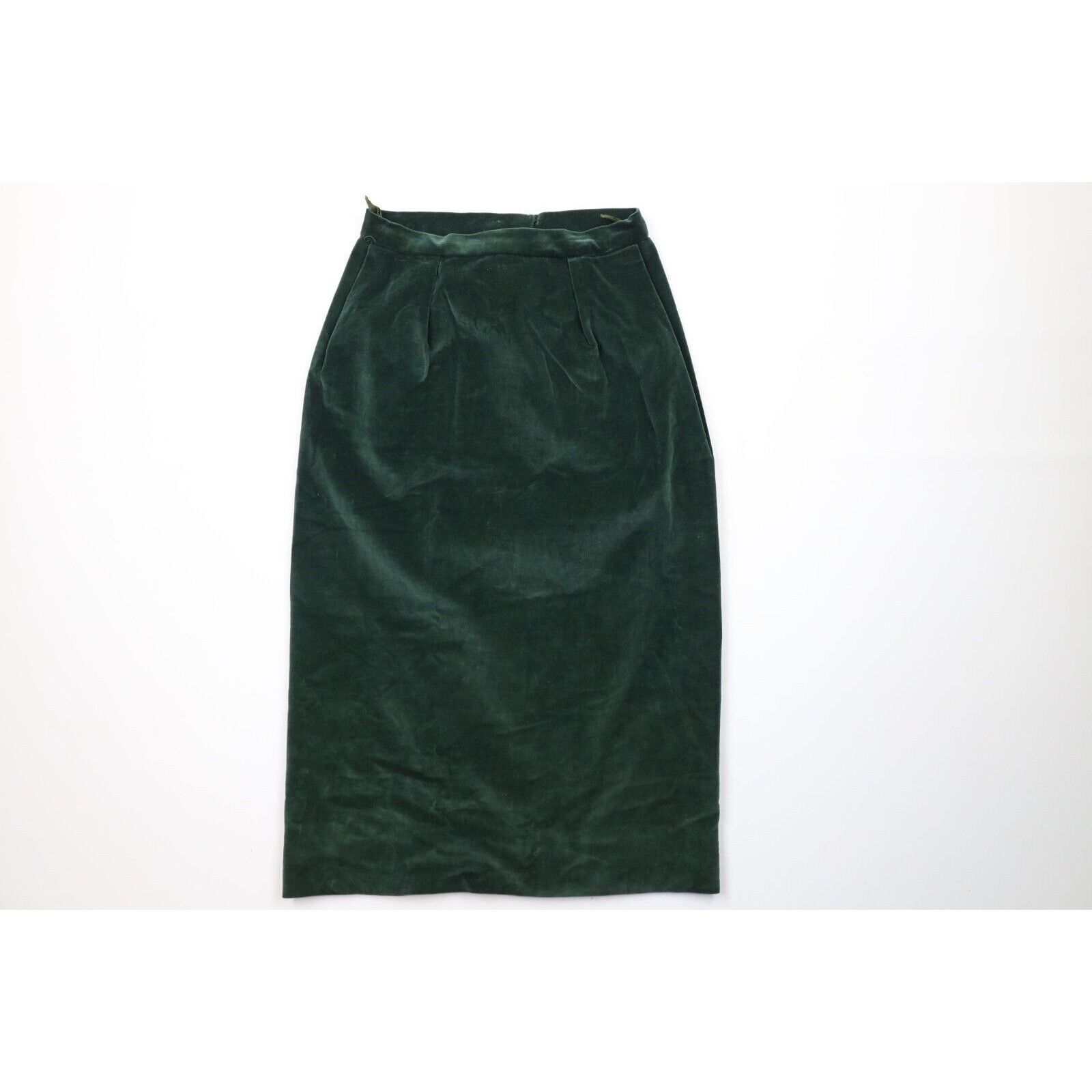 Vintage Vintage 50s 60s Streetwear Faded Velvet Velour Skirt Size 25" / US 0 / IT 36 - 1 Thumbnail