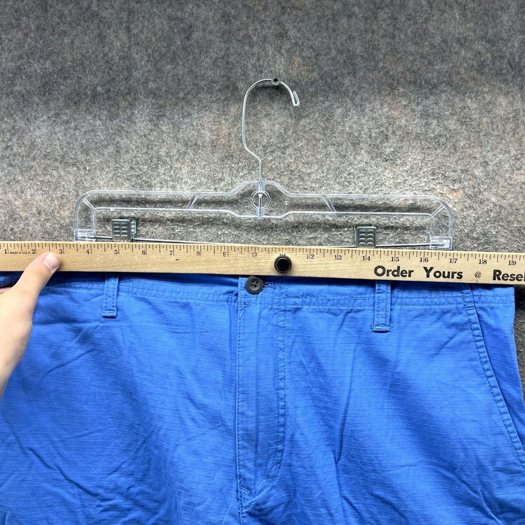 Izod Izod Cargo Shorts Mens 36 Blue 100% Cotton Pockets Casual Outdoor Walking Size US 36 / EU 52 - 4 Thumbnail