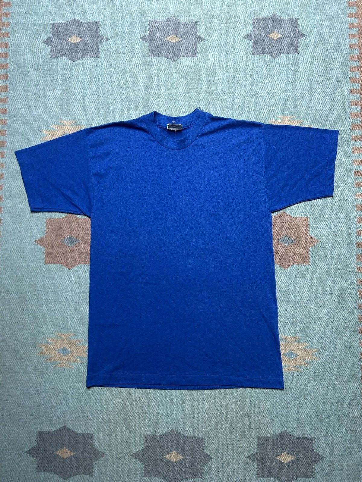 Vintage 80s blank t shirt single stitch poly cotton sportswear L/XL Size US L / EU 52-54 / 3 - 1 Thumbnail