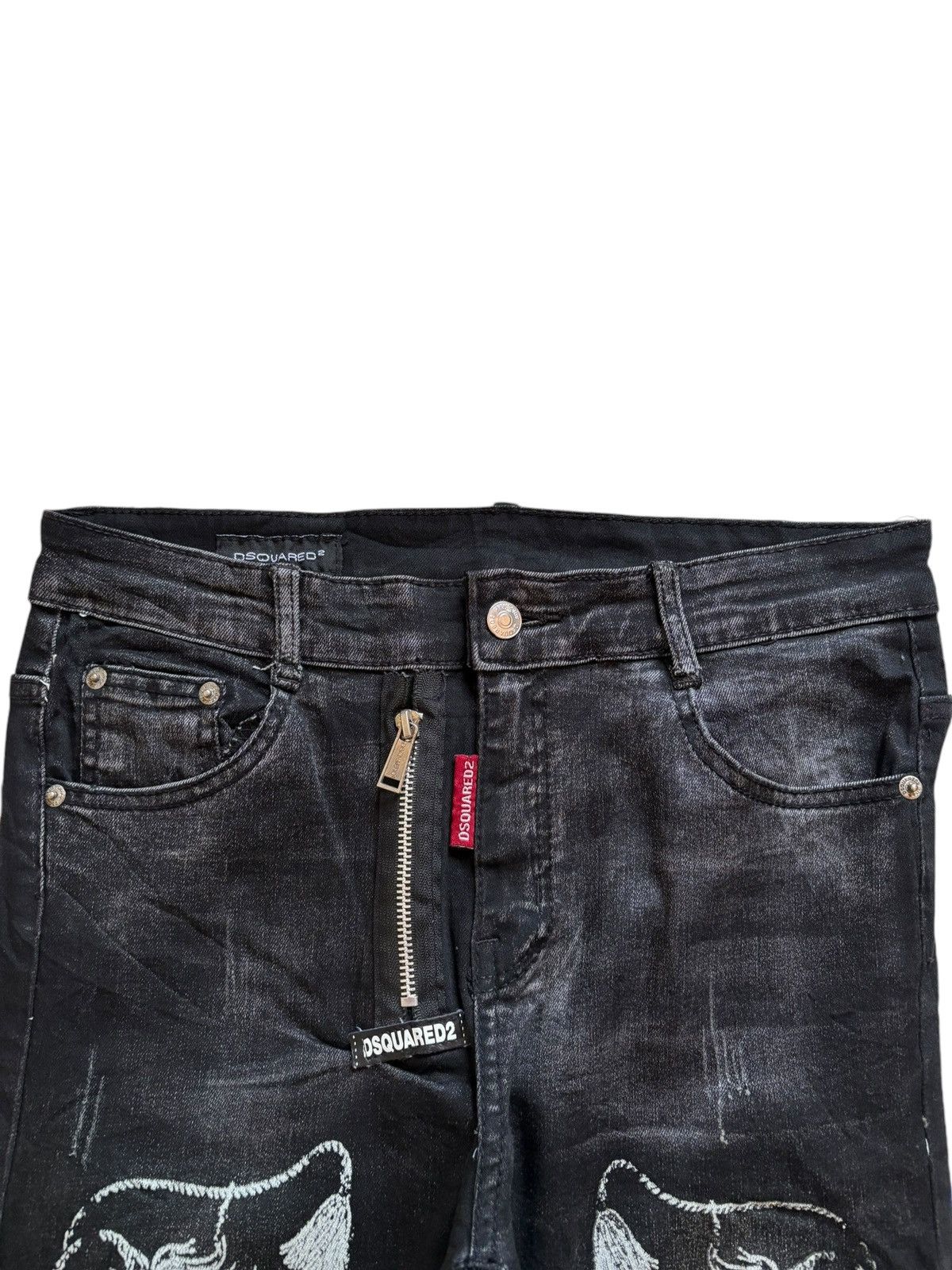 Dsquared2 Vintage Dsquared "Twins Brothers" Distressed Skinny Jeans Size US 31 - 4 Thumbnail
