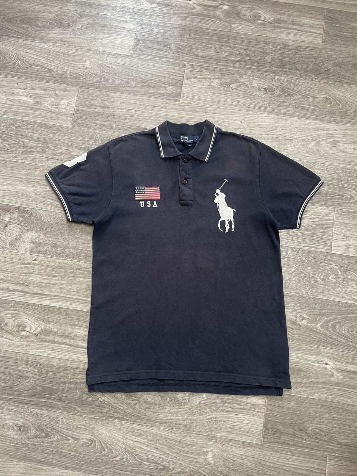 Polo Ralph Lauren Vintage Polo Ralph Lauren USA Flag Style Polo Shirt ...