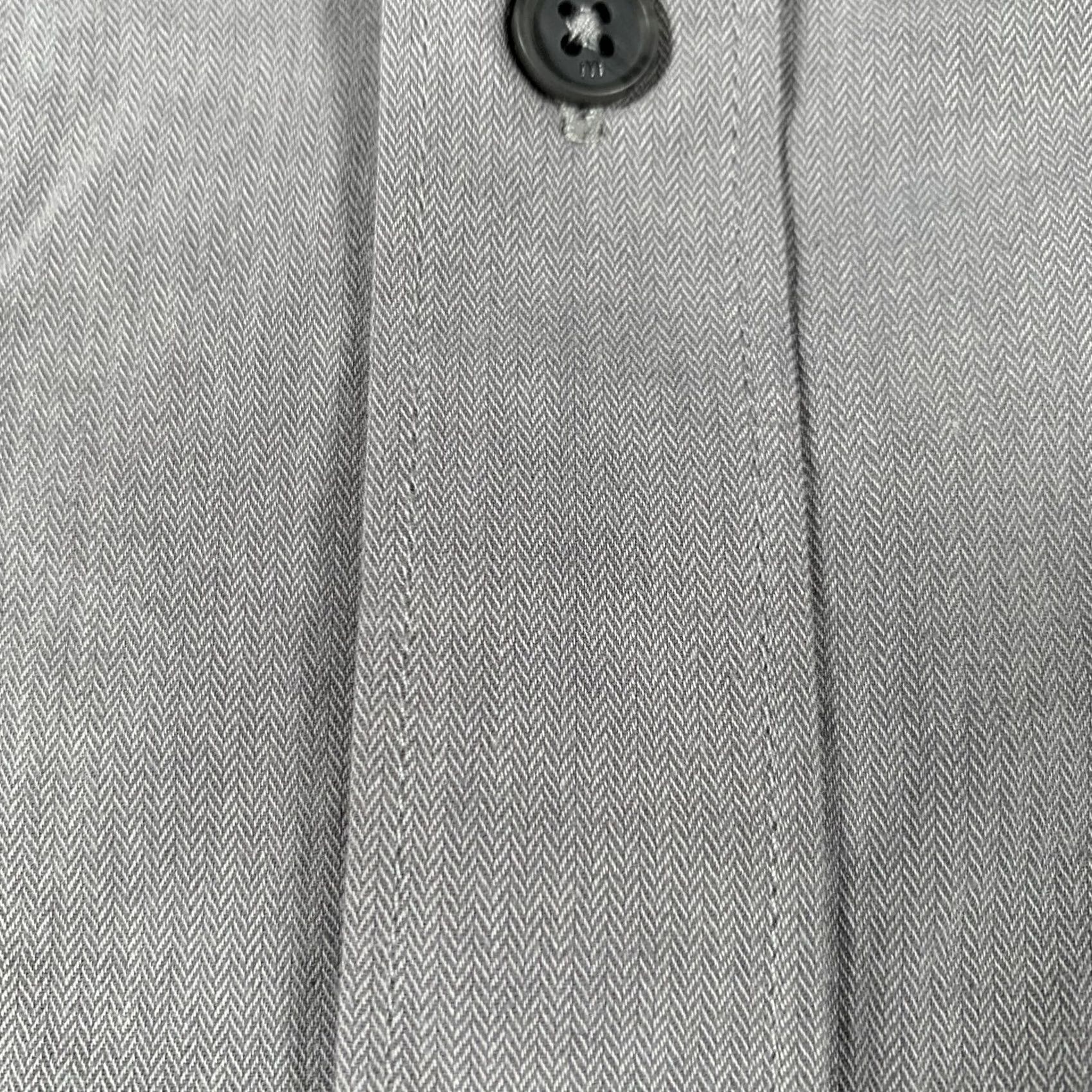 TravisMathew Travis Mathew Shirt Mens L Gray Herringbone Long Sleeve Button Front Casual Size US L / EU 52-54 / 3 - 4 Thumbnail