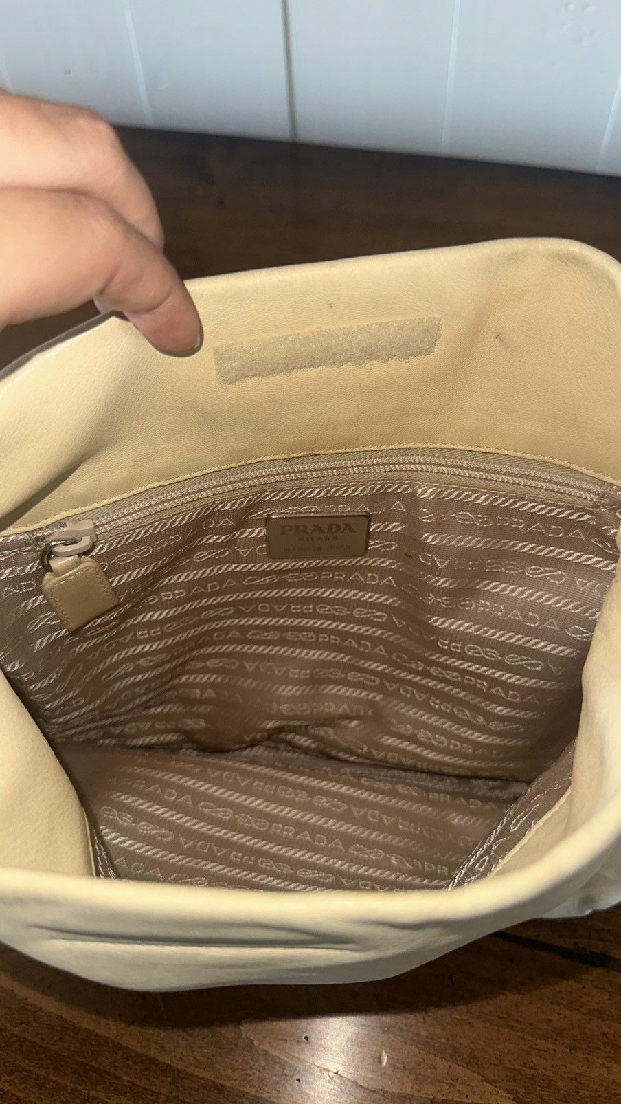 Prada Vintage Prada Shoulder Bag beige Size ONE SIZE - 5 Thumbnail