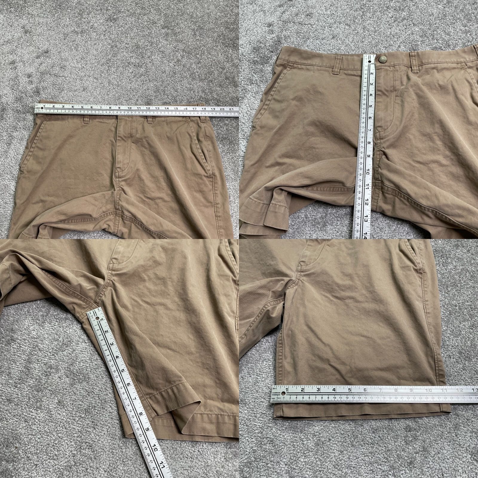 Bonobos Bonobos Chino Shorts Mens 35 Cotton Flat Front Casual Outdoor Fishing Regular Brown 8.5" Inseam Mens Size US 35 - 8 Thumbnail