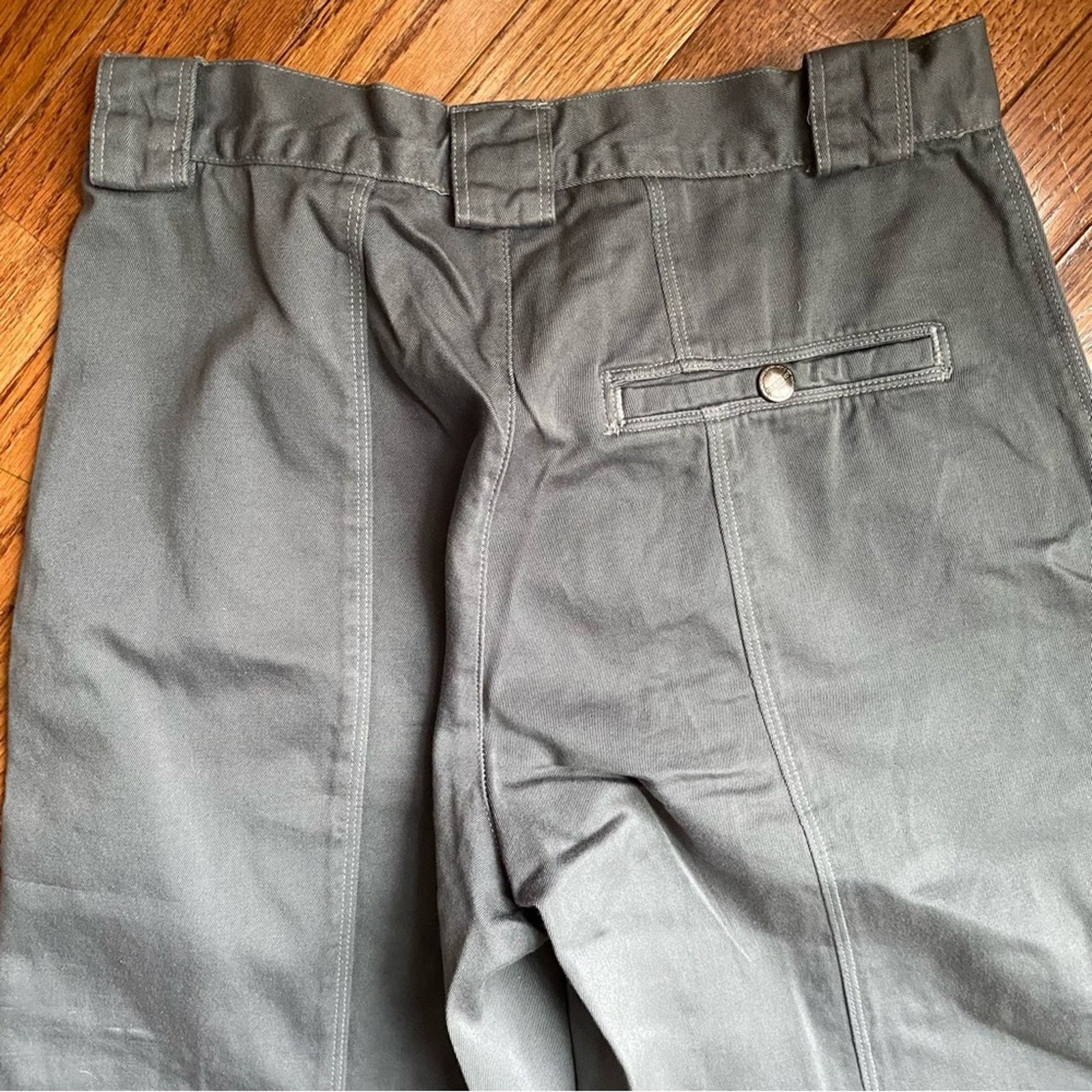 Marithe + Francois Girbaud GIRBAUD Gray Pleated Cotton 80s Snap Ankle Pant 5/6 27” Size 27" / US 4 / IT 40 - 11 Thumbnail