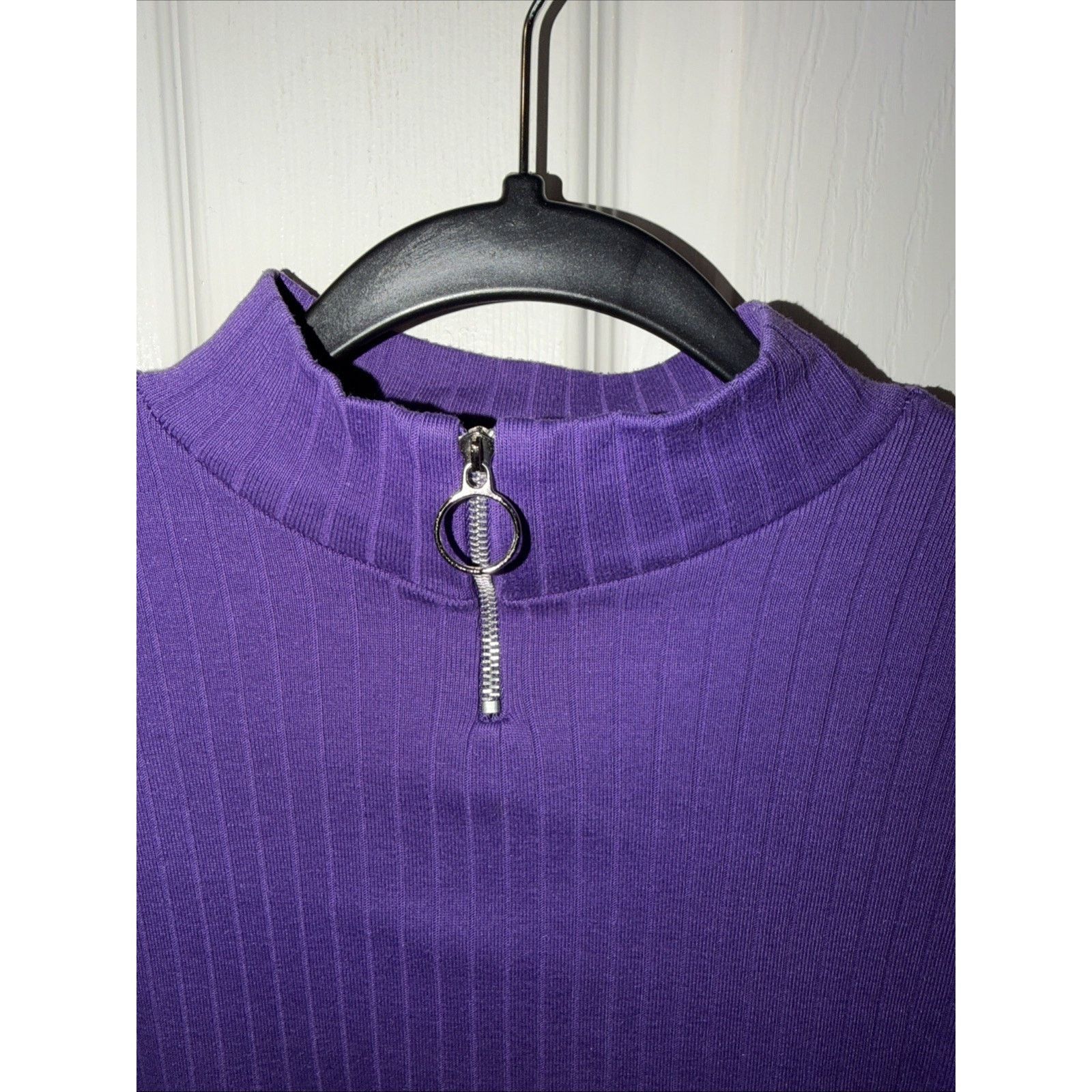 & Other Stories Women's BE Purple Pullover Sweater Short Sleeve Size Medium Size M / US 6-8 / IT 42-44 - 7 Thumbnail