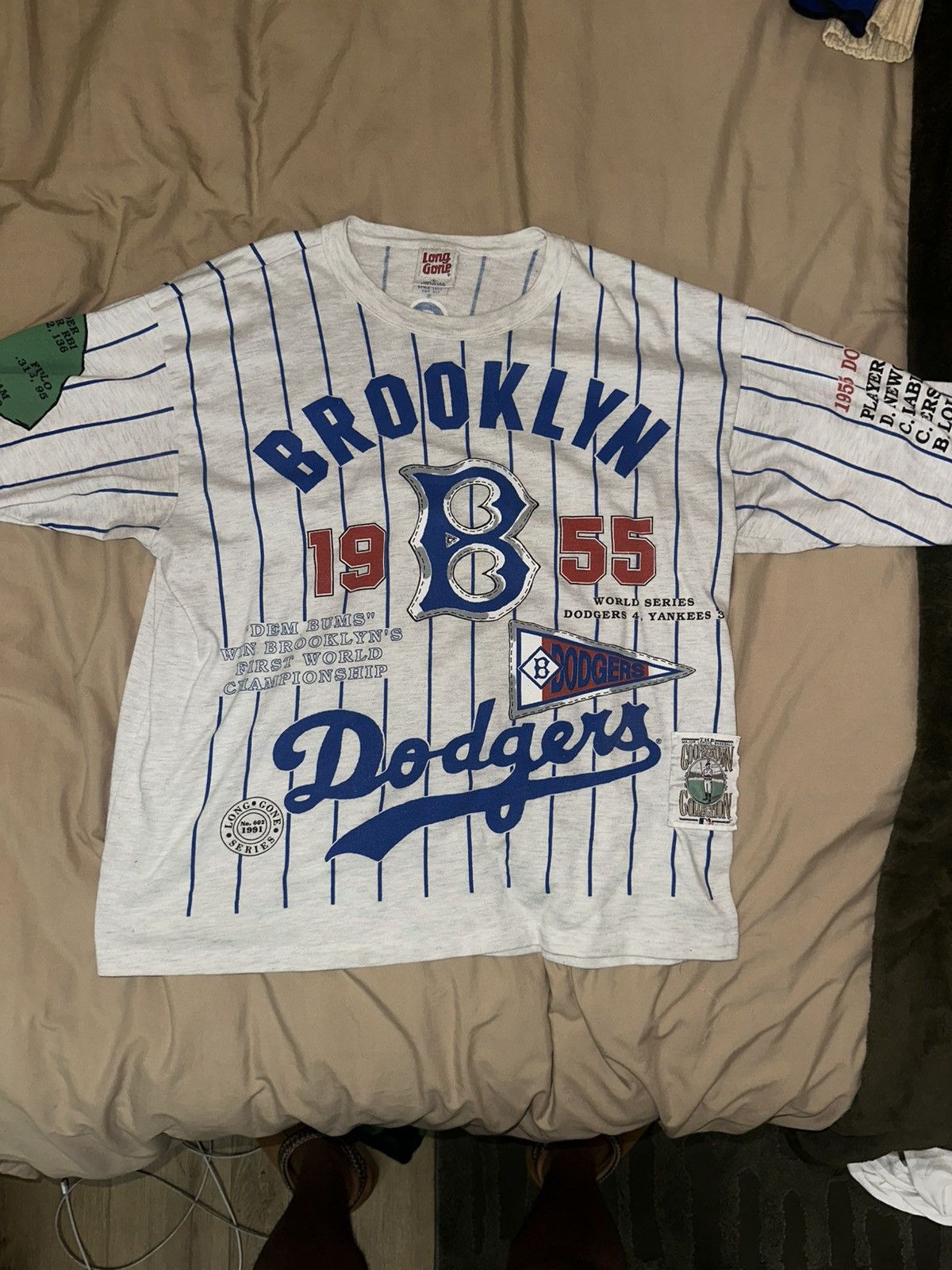 Other Vintage Long Gone Brooklyn Dodgers 1955 World Series Tee Size US XL / EU 56 / 4 - 1 Thumbnail