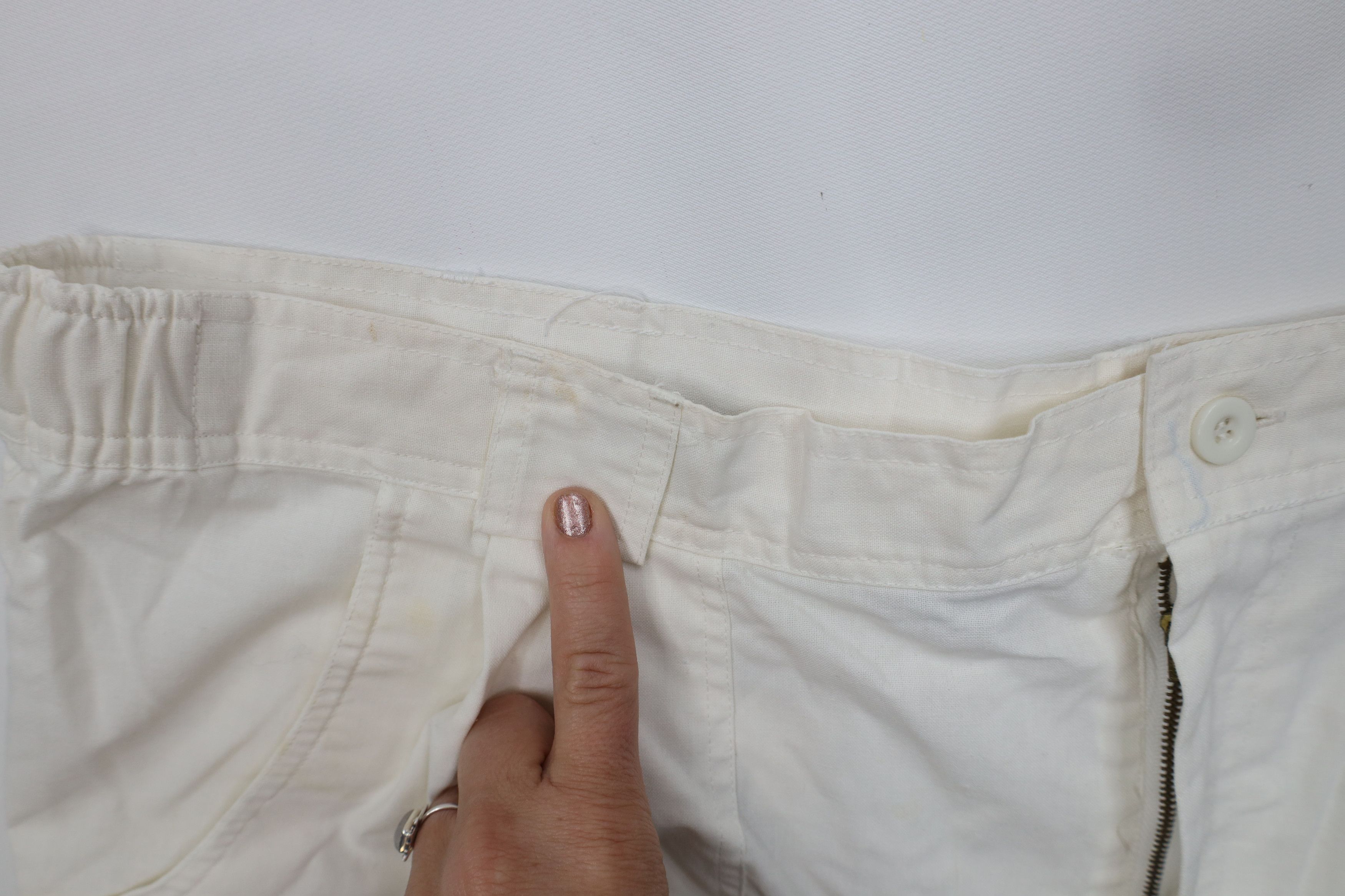 Vintage Deadstock Vintage 70s Streetwear Knee Pleated Shorts White Size US 44 / EU 60 - 8 Thumbnail